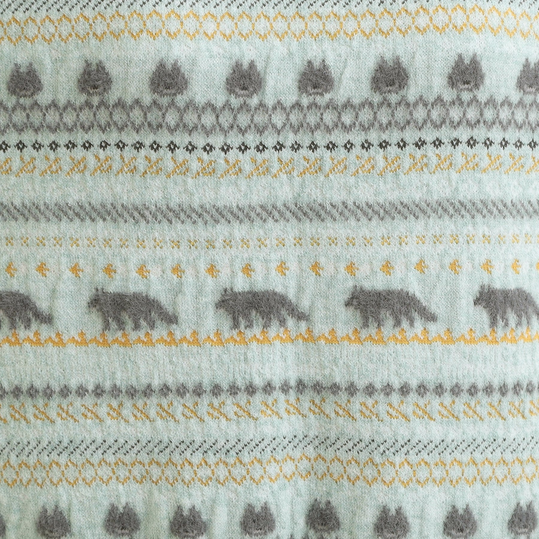 キューティーブロンド Cutie Blonde 【旭山動物園応援商品】ノルディック柄 モールニット （ブルー(492)） ブルー(492)