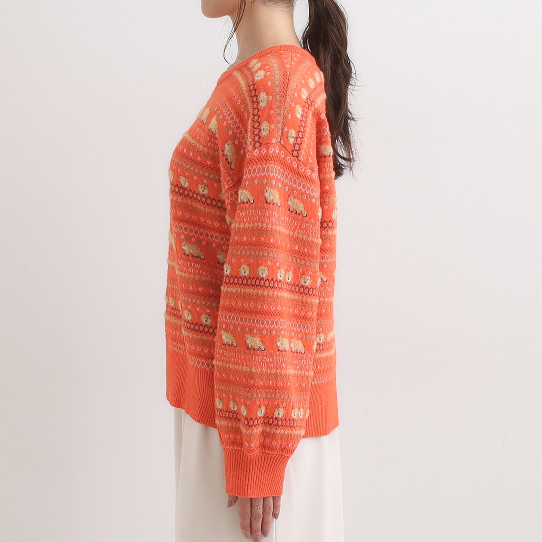 キューティーブロンド Cutie Blonde 【旭山動物園応援商品】ノルディック柄 モールニット （ブルー(492)） ブルー(492)