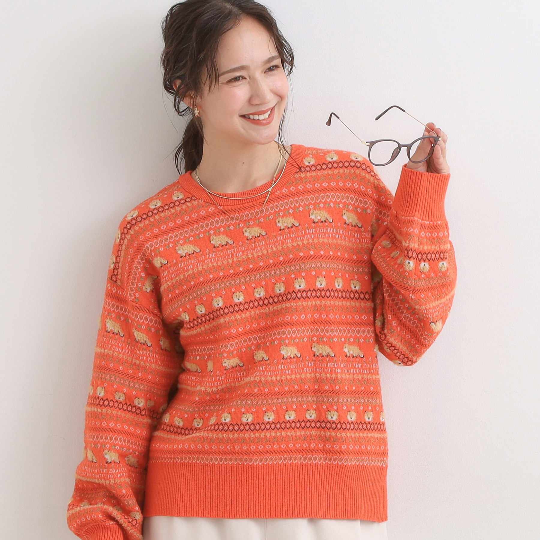 キューティーブロンド Cutie Blonde 【旭山動物園応援商品】ノルディック柄 モールニット （ブルー(492)） ブルー(492)