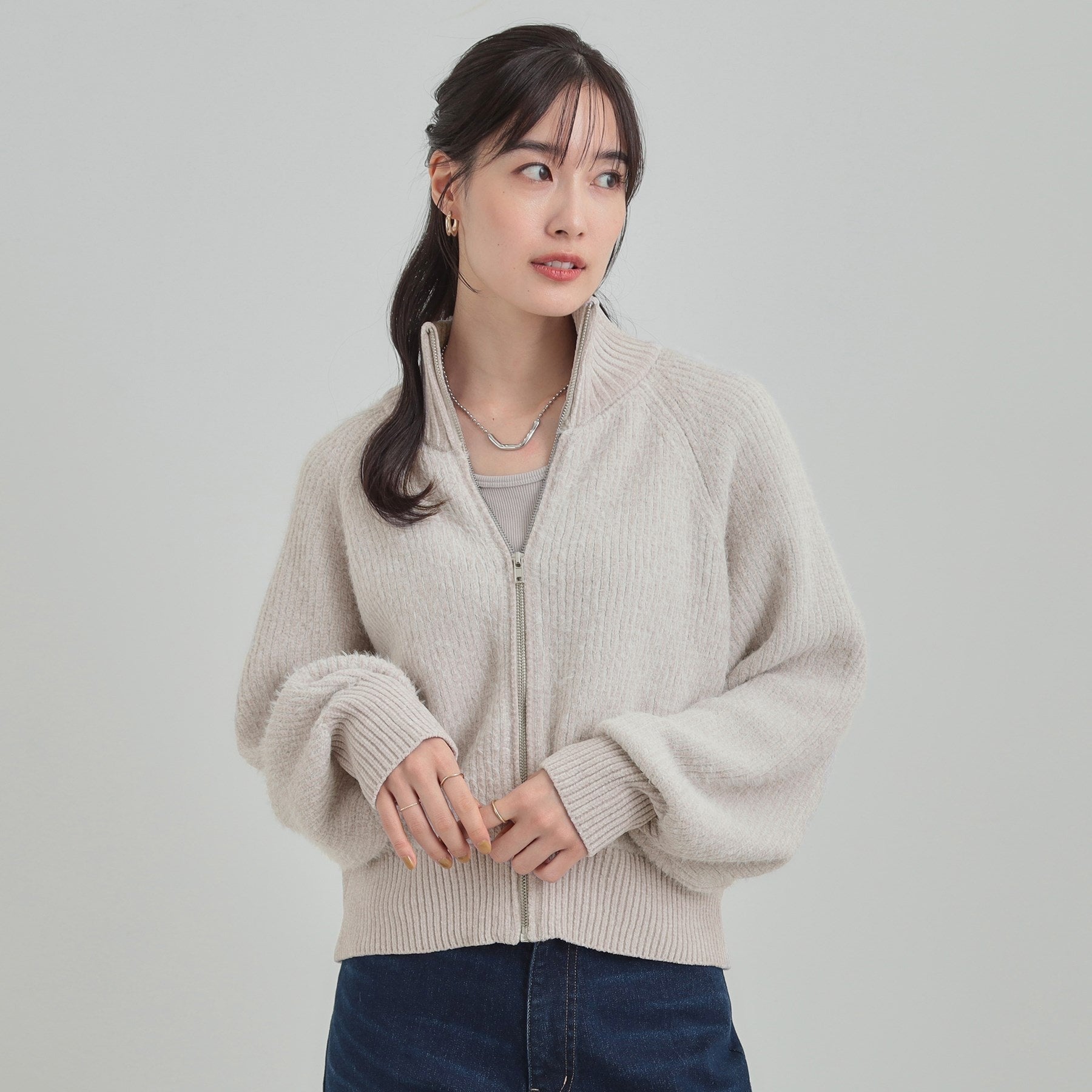 キューティーブロンド Cutie Blonde フェザーストライプモールブルゾン （ボルドー(064)） ボルドー(064)