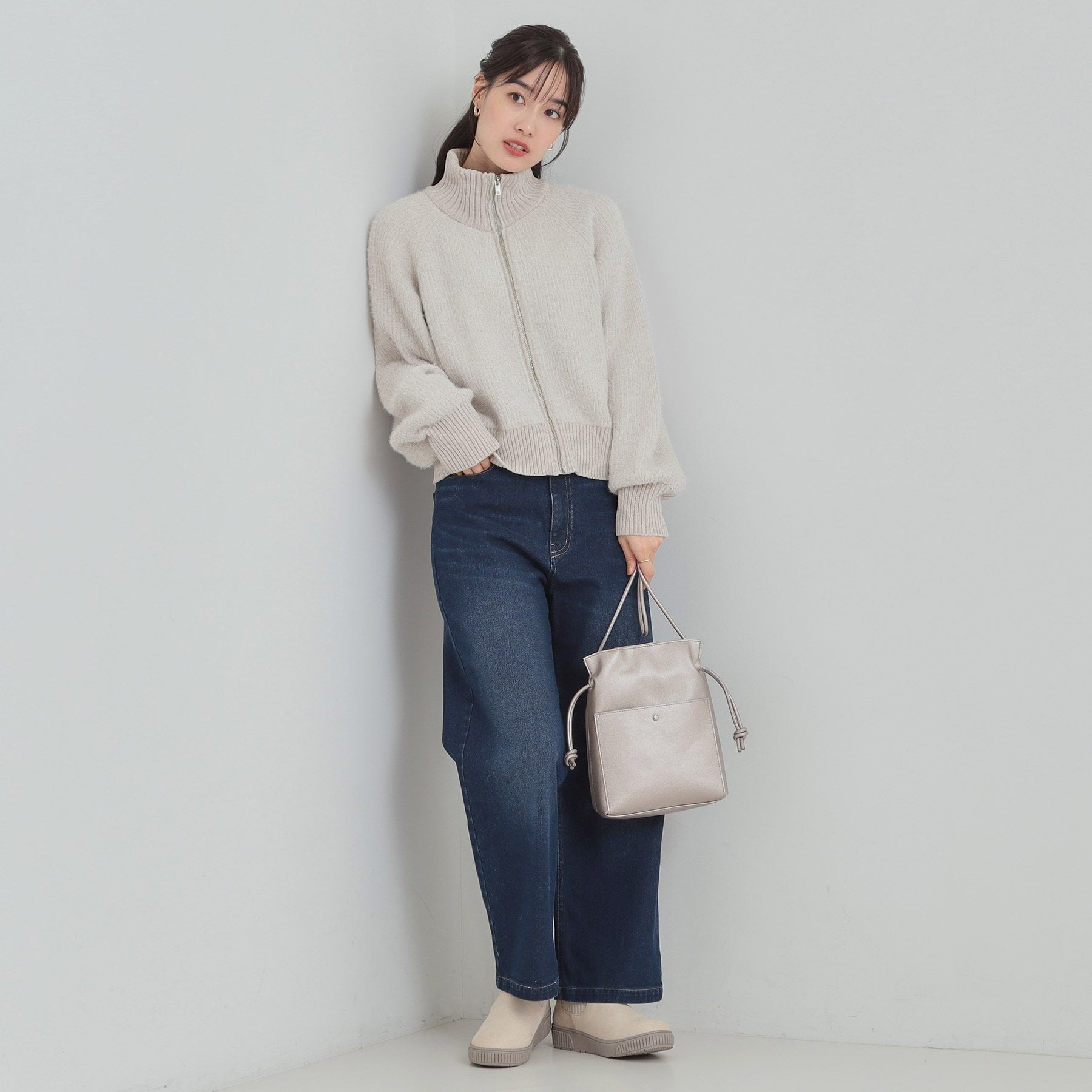 キューティーブロンド Cutie Blonde フェザーストライプモールブルゾン （ボルドー(064)） ボルドー(064)