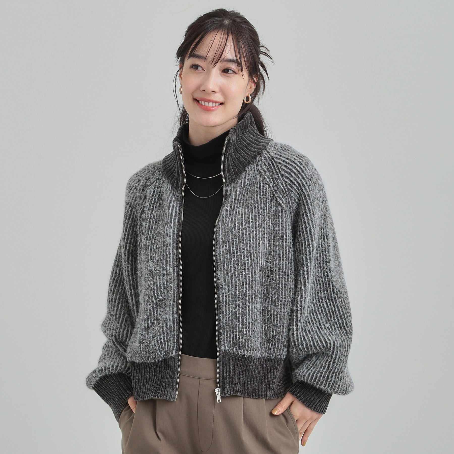 キューティーブロンド Cutie Blonde フェザーストライプモールブルゾン （ボルドー(064)） ボルドー(064)