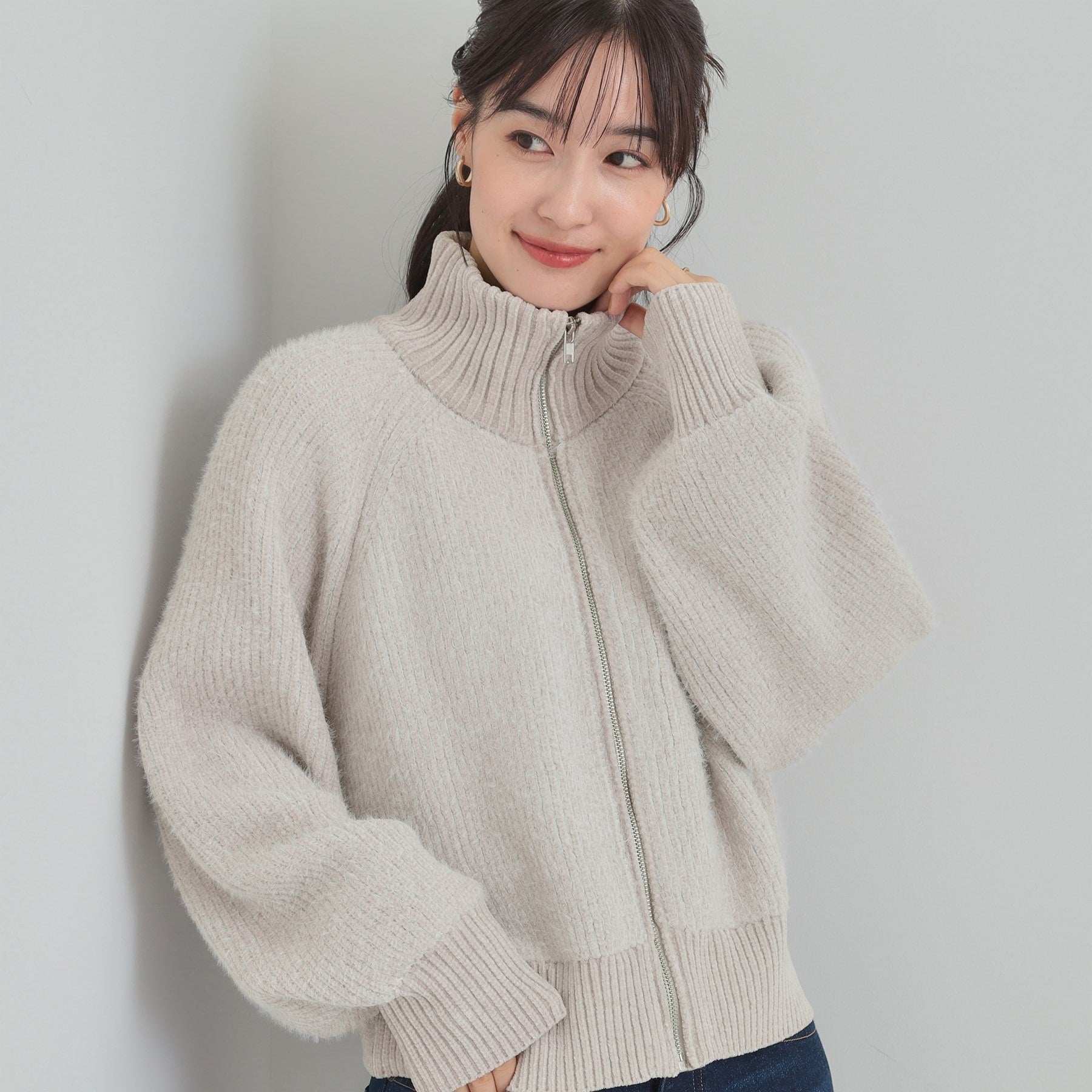 キューティーブロンド Cutie Blonde フェザーストライプモールブルゾン （グレージュ(050)） グレージュ(050)