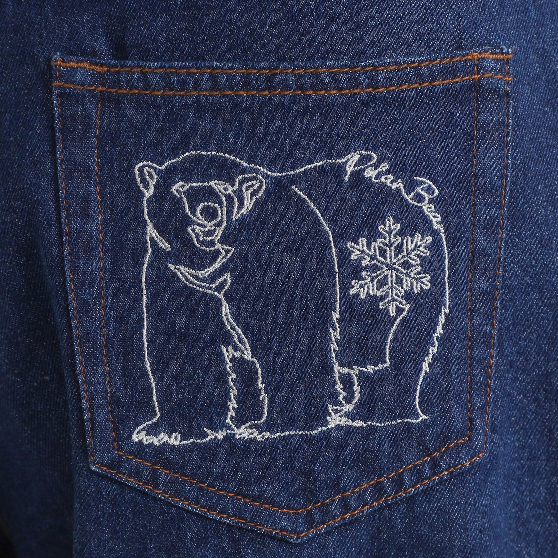 キューティーブロンド Cutie Blonde 【旭山動物園応援商品】ポケット刺繍デニム （ブラック(019)） ブラック(019)