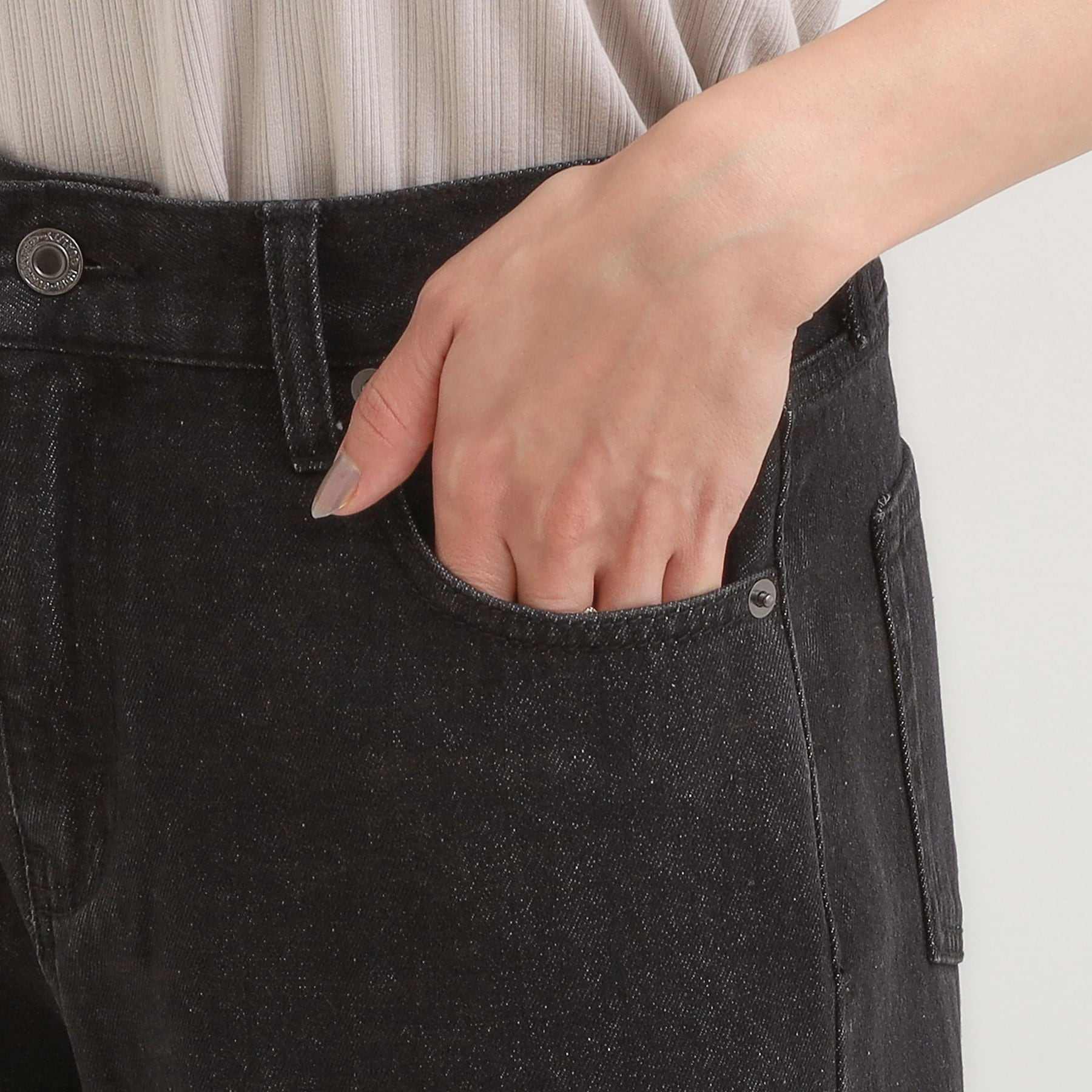 キューティーブロンド Cutie Blonde 【旭山動物園応援商品】ポケット刺繍デニム （ブラック(019)） ブラック(019)