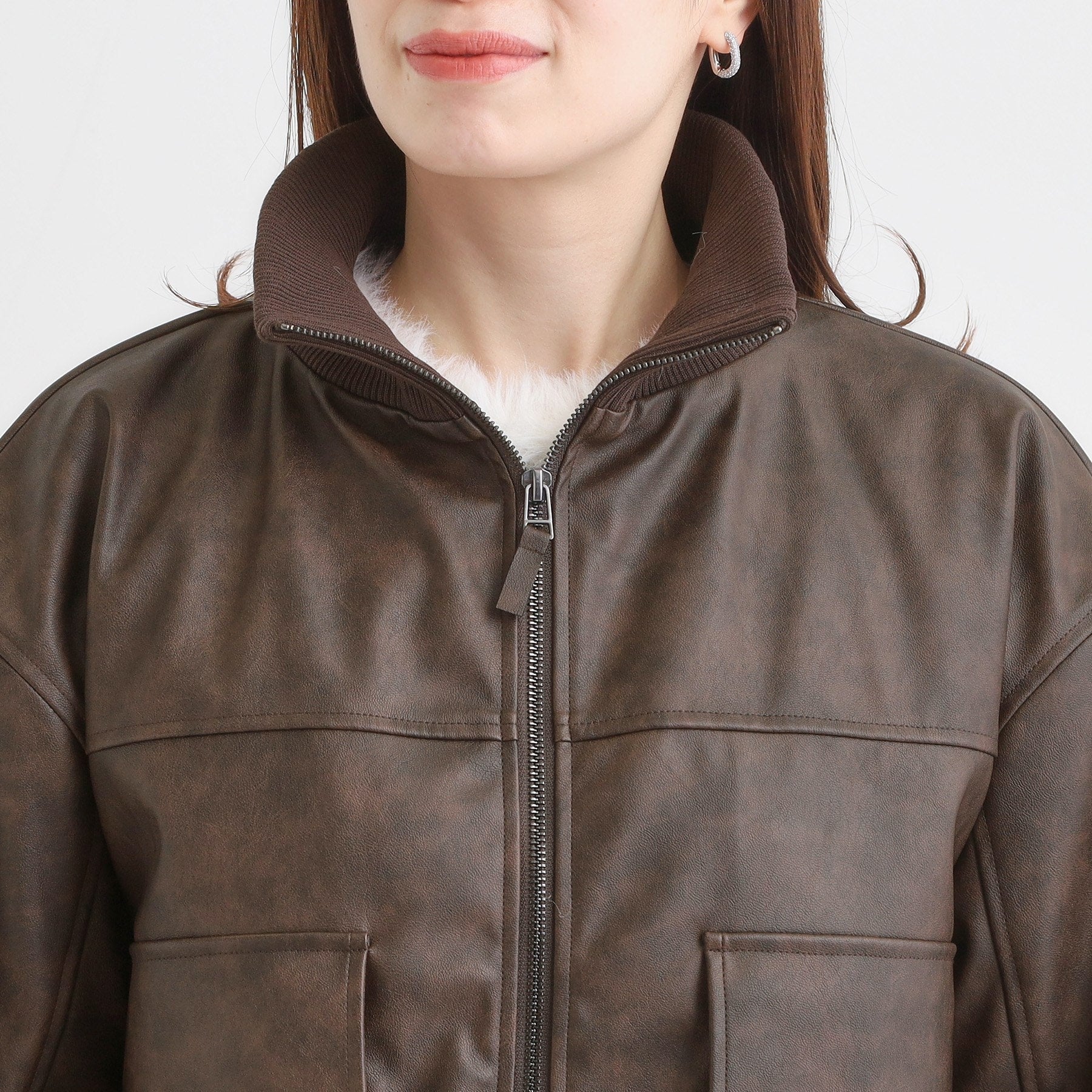 キューティーブロンド Cutie Blonde レザー調リブブルゾン （ブラック(019)） ブラック(019)