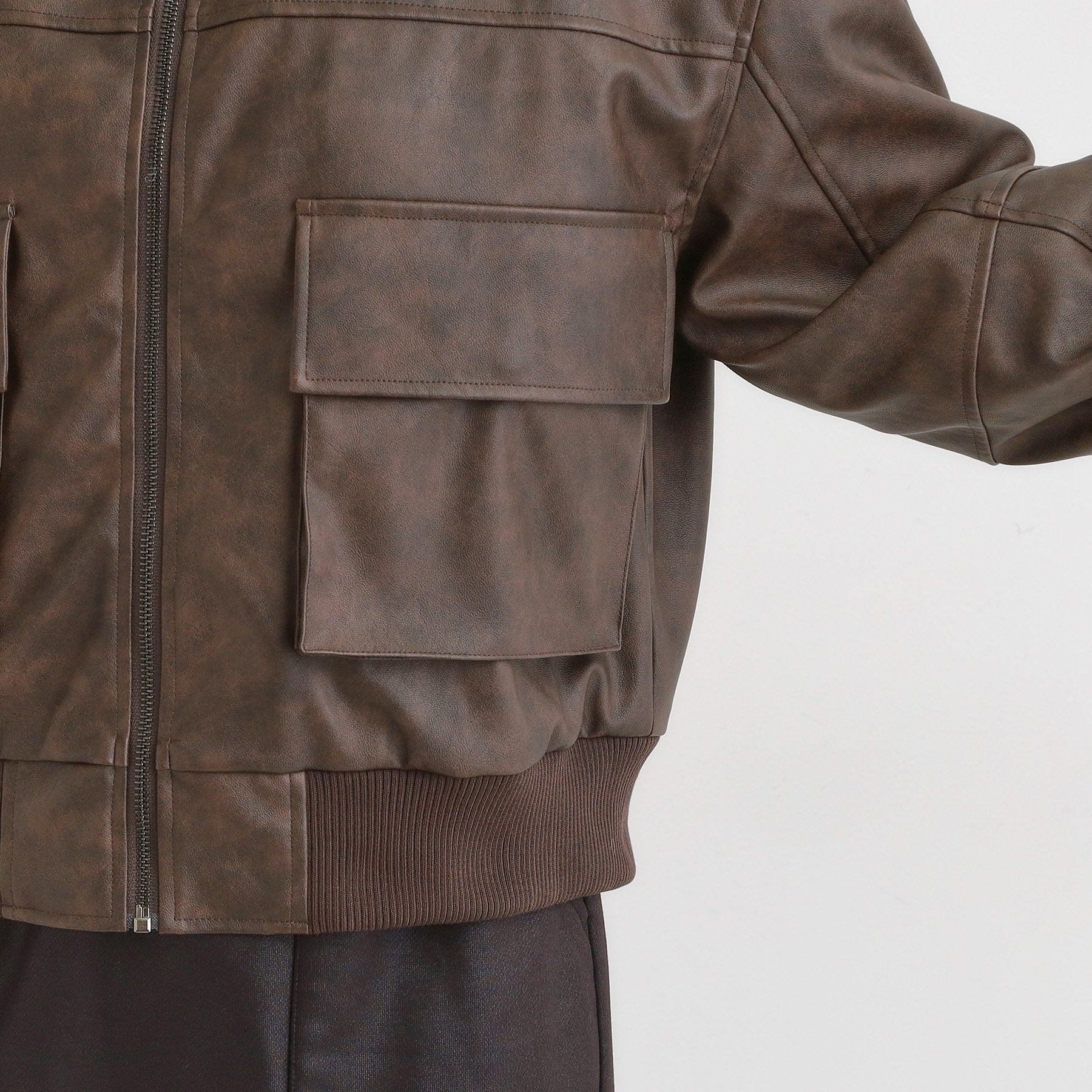 キューティーブロンド Cutie Blonde レザー調リブブルゾン （ブラック(019)） ブラック(019)