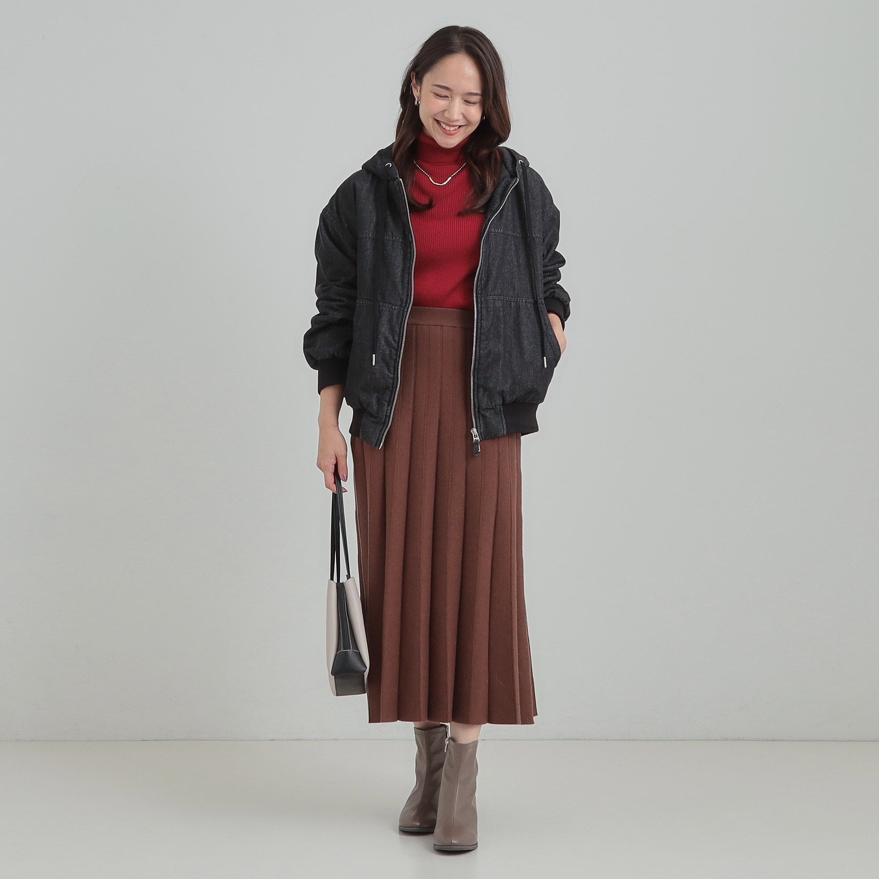 キューティーブロンド Cutie Blonde デニム中綿フーディーブルゾン （ネイビー(094)） ネイビー(094)