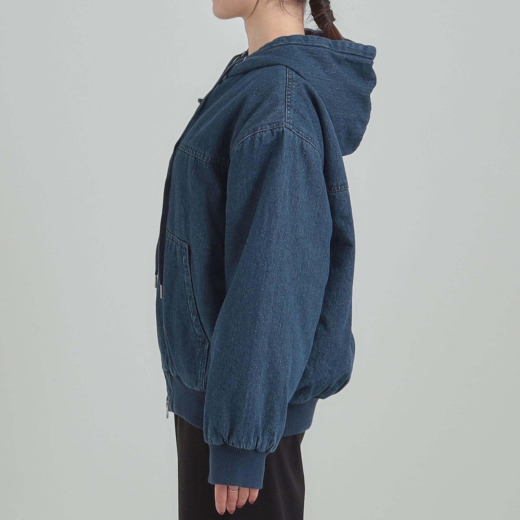 キューティーブロンド Cutie Blonde デニム中綿フーディーブルゾン （ネイビー(094)） ネイビー(094)