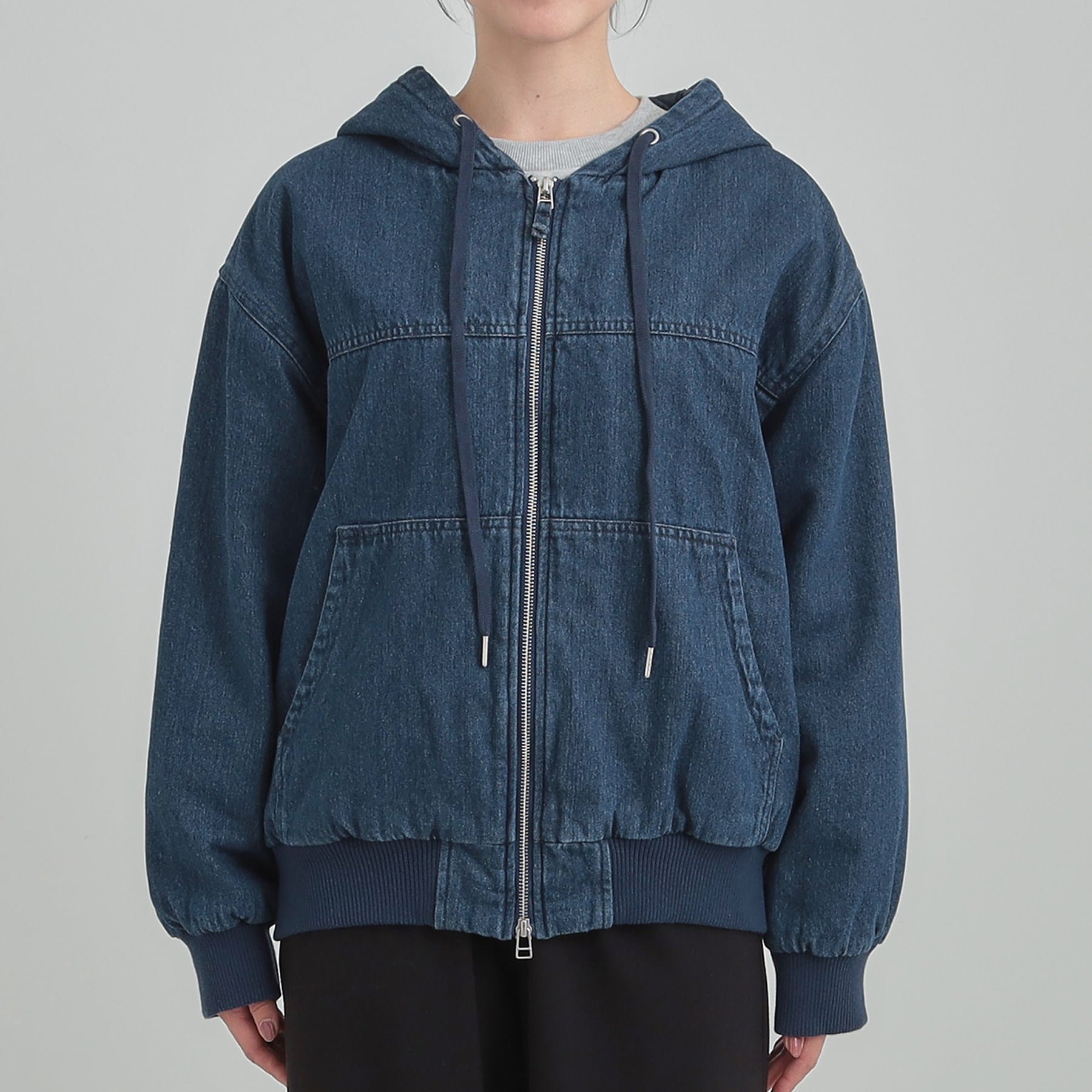 キューティーブロンド Cutie Blonde デニム中綿フーディーブルゾン （ネイビー(094)） ネイビー(094)