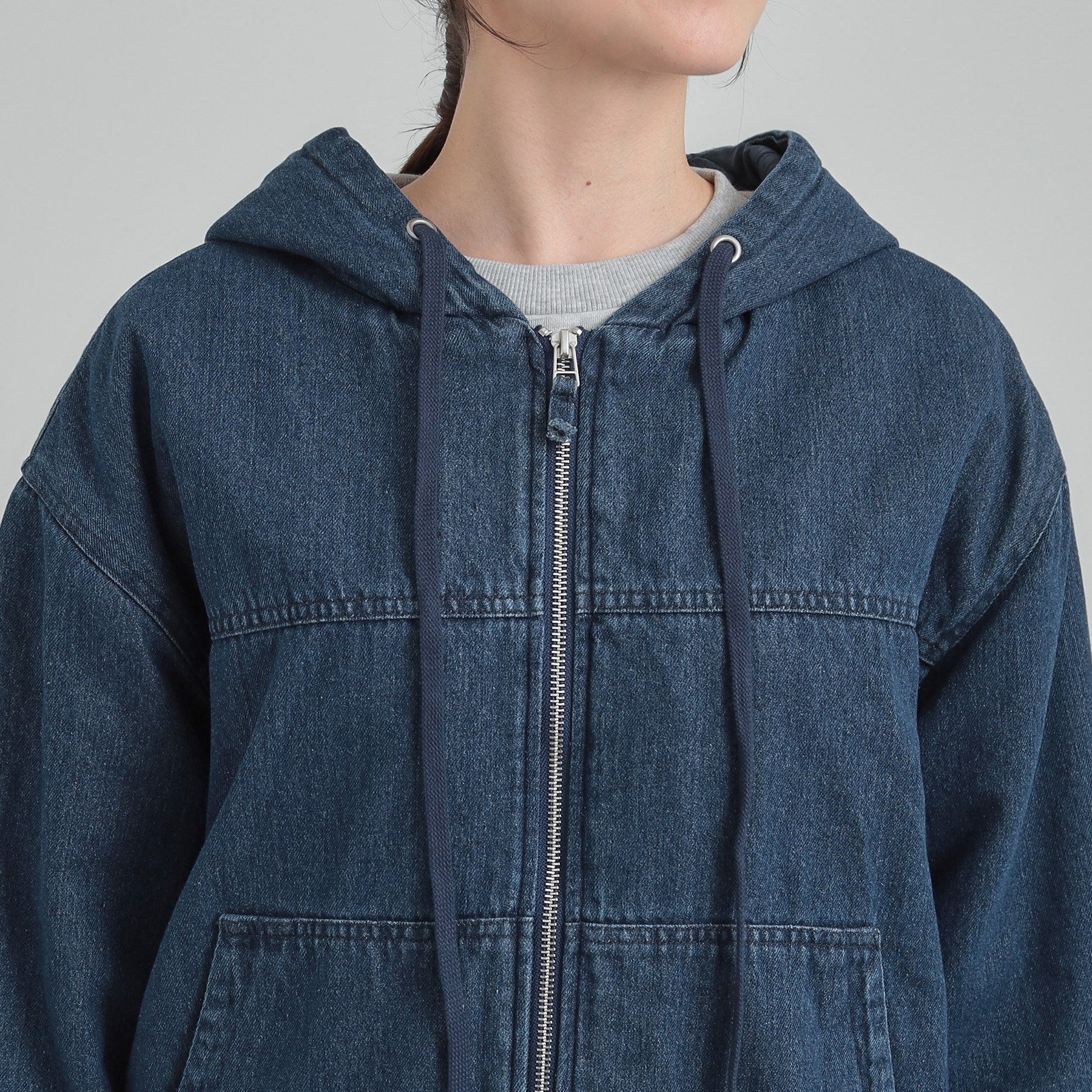 キューティーブロンド Cutie Blonde デニム中綿フーディーブルゾン （ネイビー(094)） ネイビー(094)