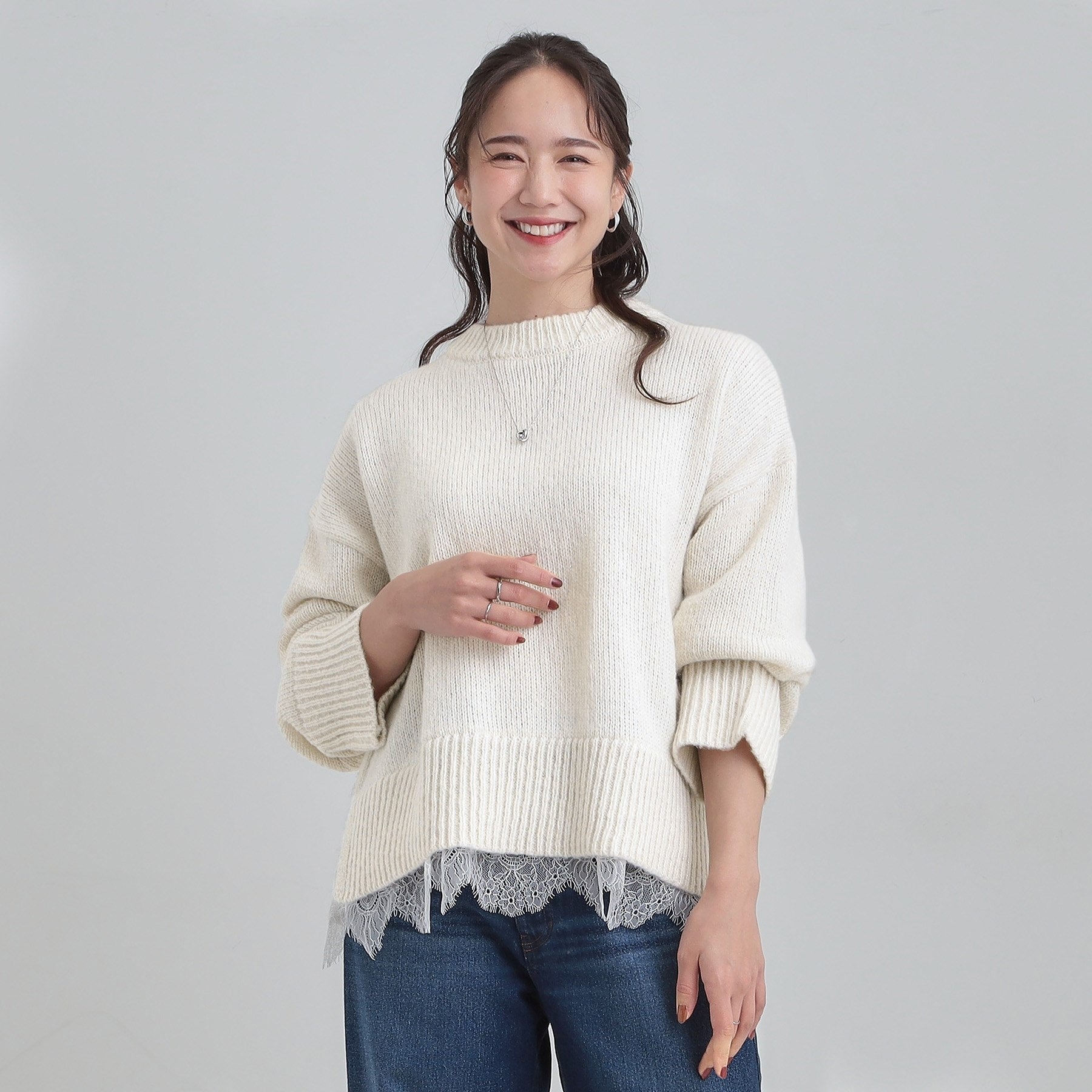 キューティーブロンド Cutie Blonde レースラメニット （チャコールグレー(013)） チャコールグレー(013)