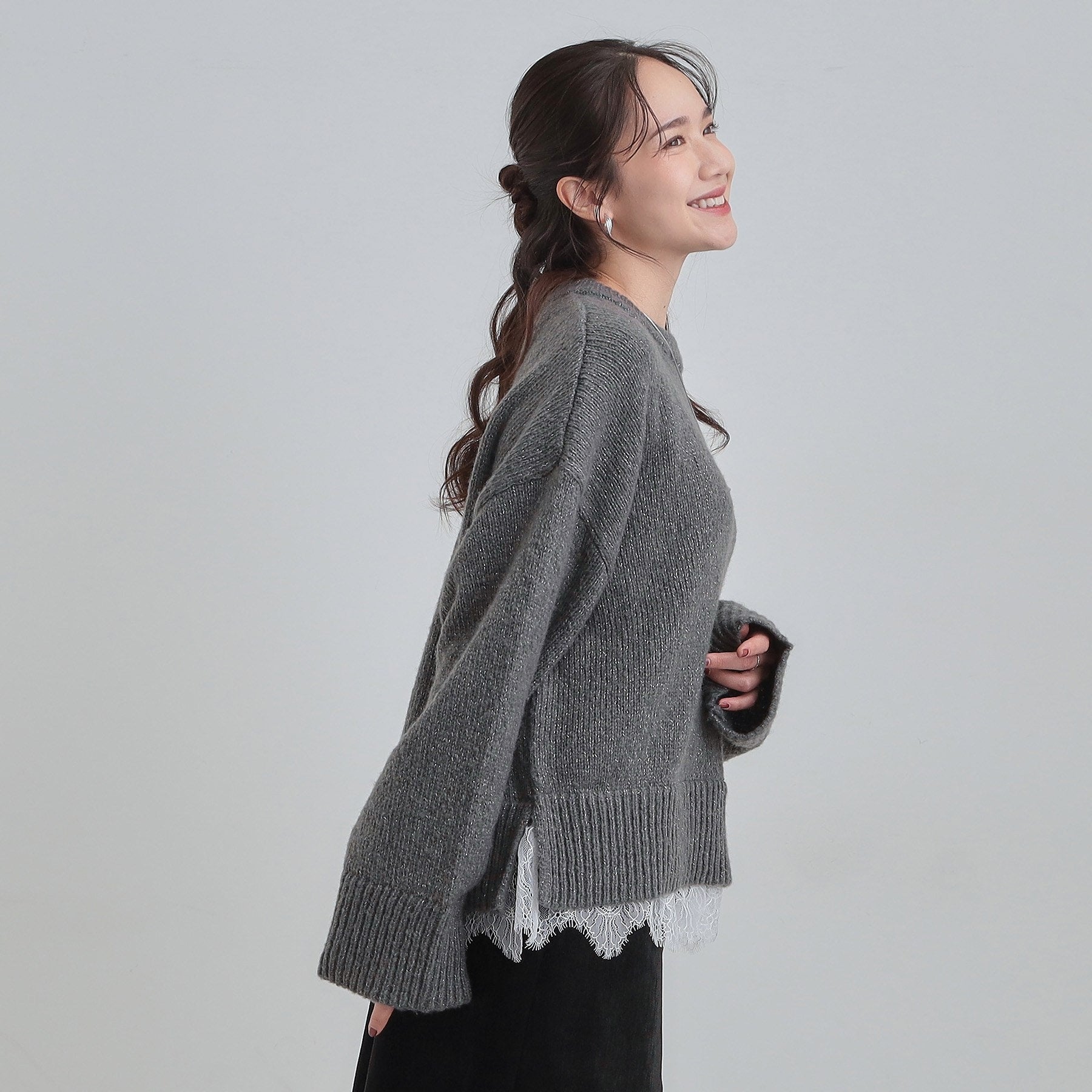 キューティーブロンド Cutie Blonde レースラメニット （チャコールグレー(013)） チャコールグレー(013)