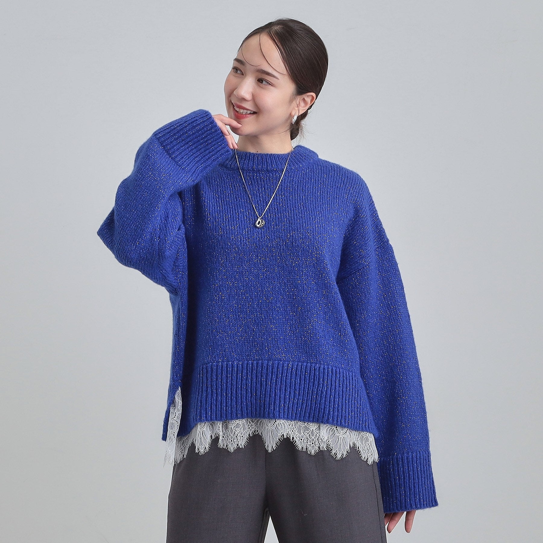 キューティーブロンド Cutie Blonde レースラメニット （チャコールグレー(013)） チャコールグレー(013)