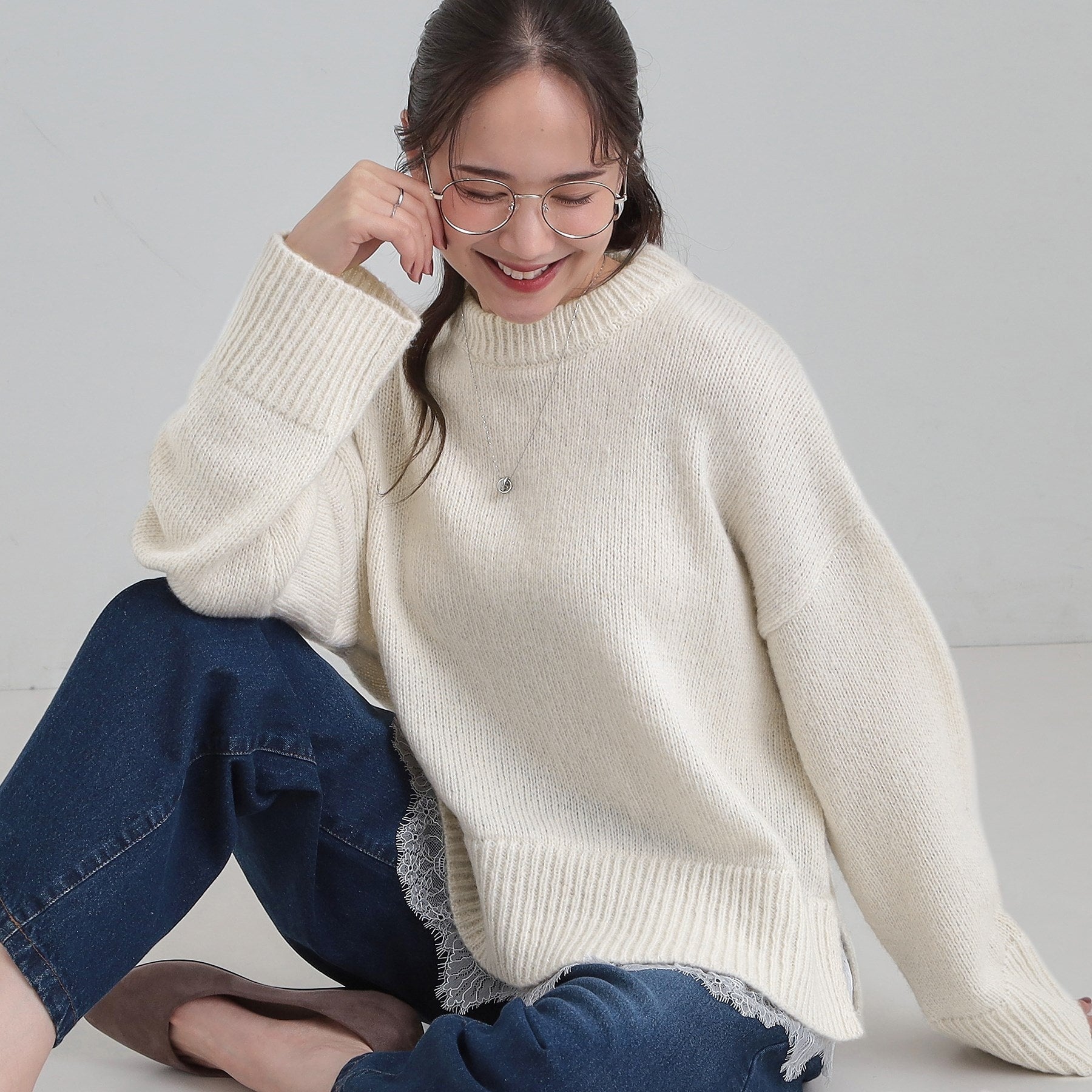 キューティーブロンド Cutie Blonde レースラメニット （オフホワイト(003)） オフホワイト(003)