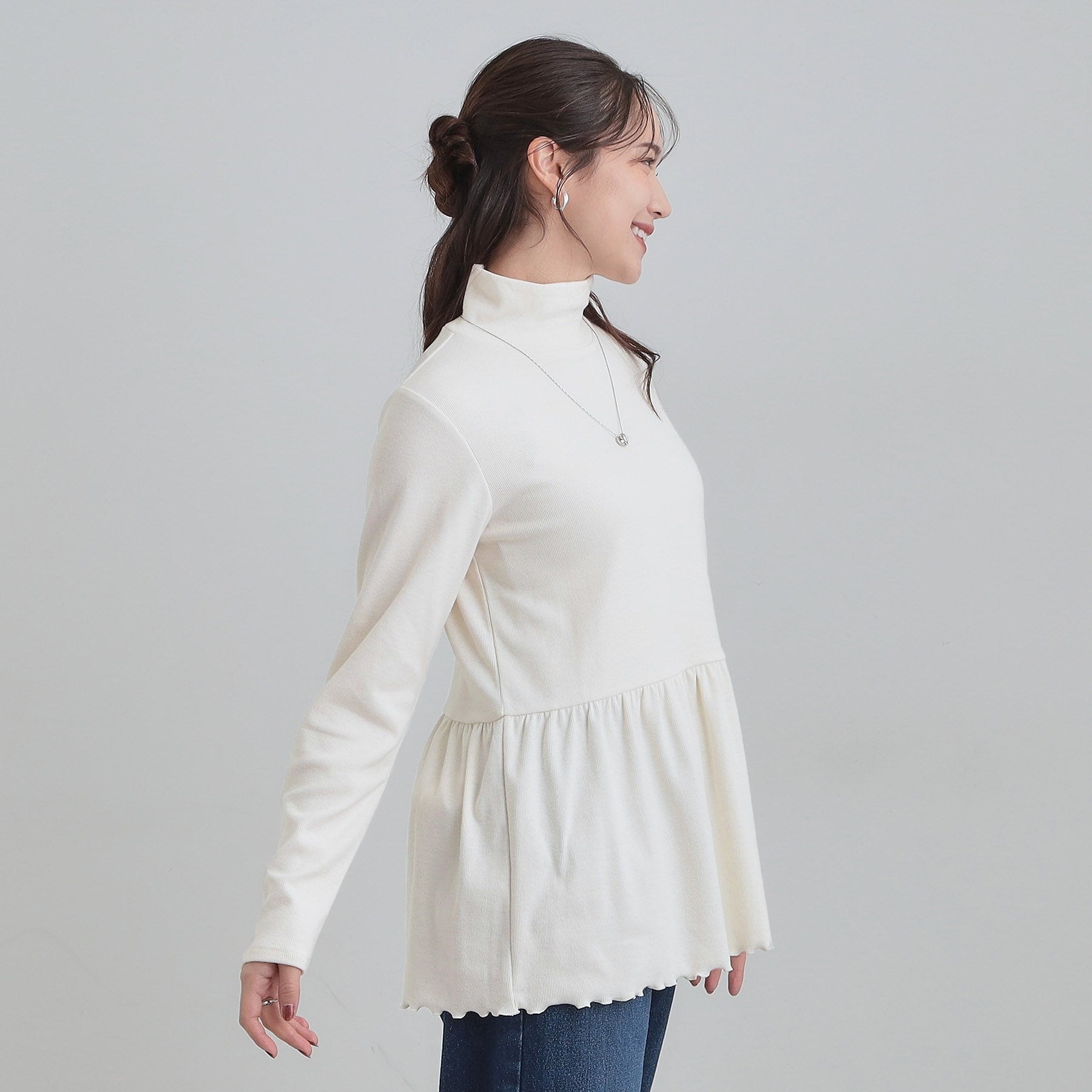 キューティーブロンド Cutie Blonde ペプラムリブトップス （オフホワイト(003)） オフホワイト(003)