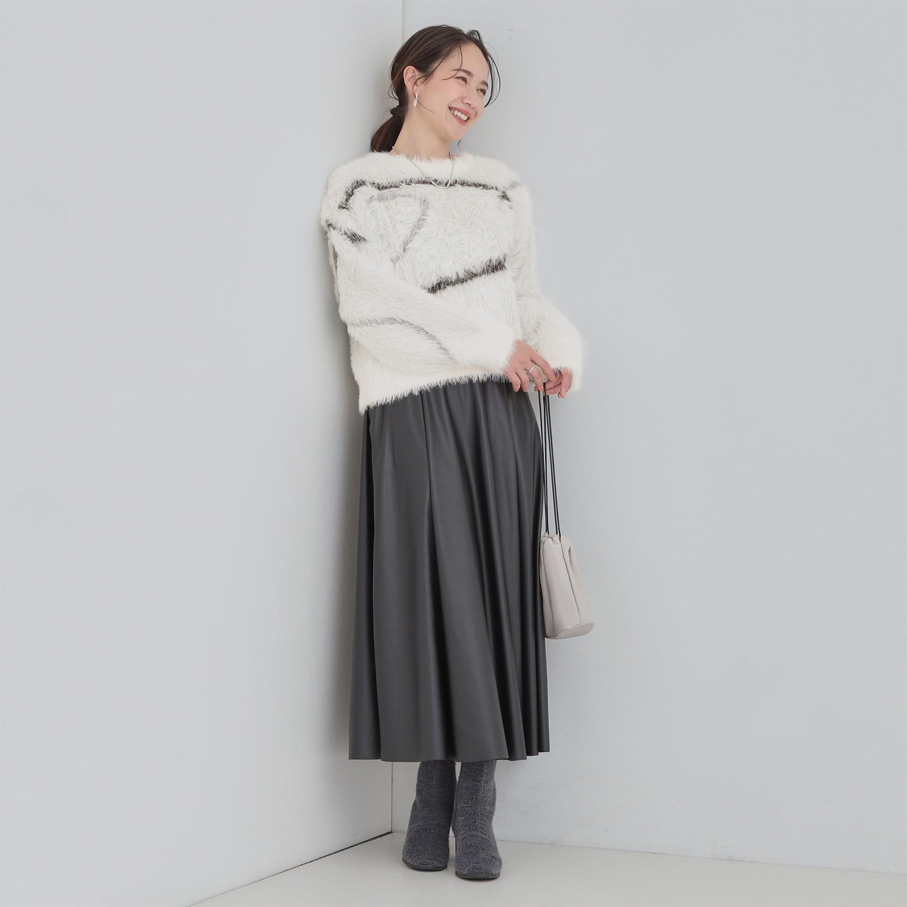 キューティーブロンド Cutie Blonde 柄アソート ロングフェザーニット （グリーン(725)） グリーン(725)