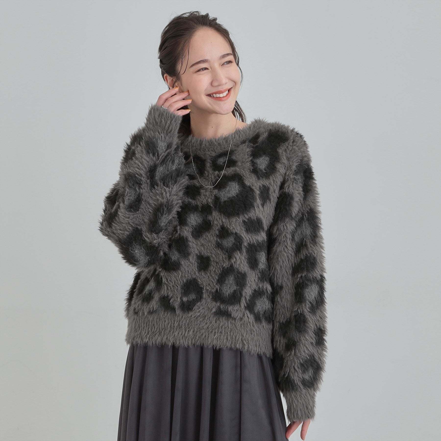 キューティーブロンド Cutie Blonde 柄アソート ロングフェザーニット （グリーン(725)） グリーン(725)