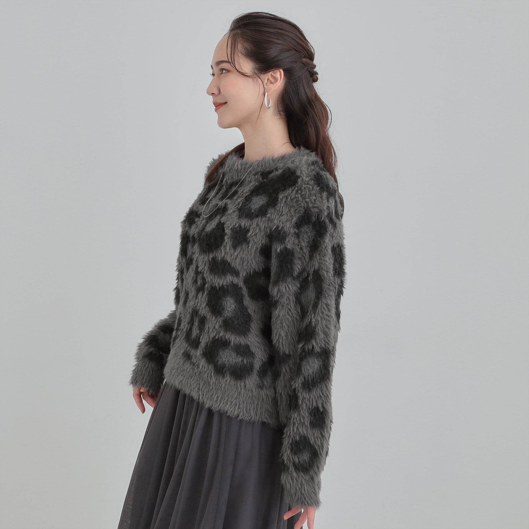 キューティーブロンド Cutie Blonde 柄アソート ロングフェザーニット （グリーン(725)） グリーン(725)