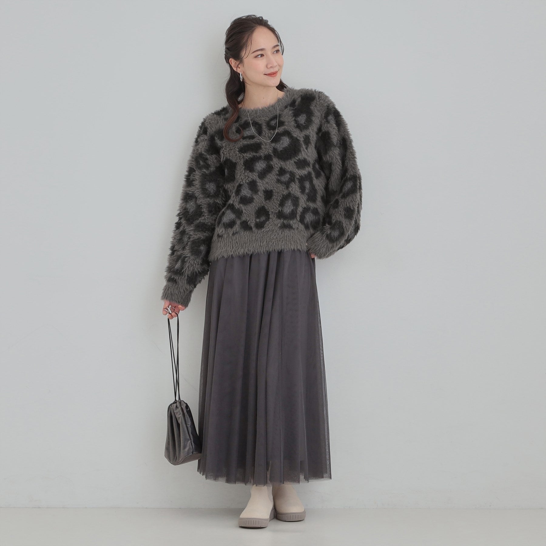 キューティーブロンド Cutie Blonde 柄アソート ロングフェザーニット （グリーン(725)） グリーン(725)