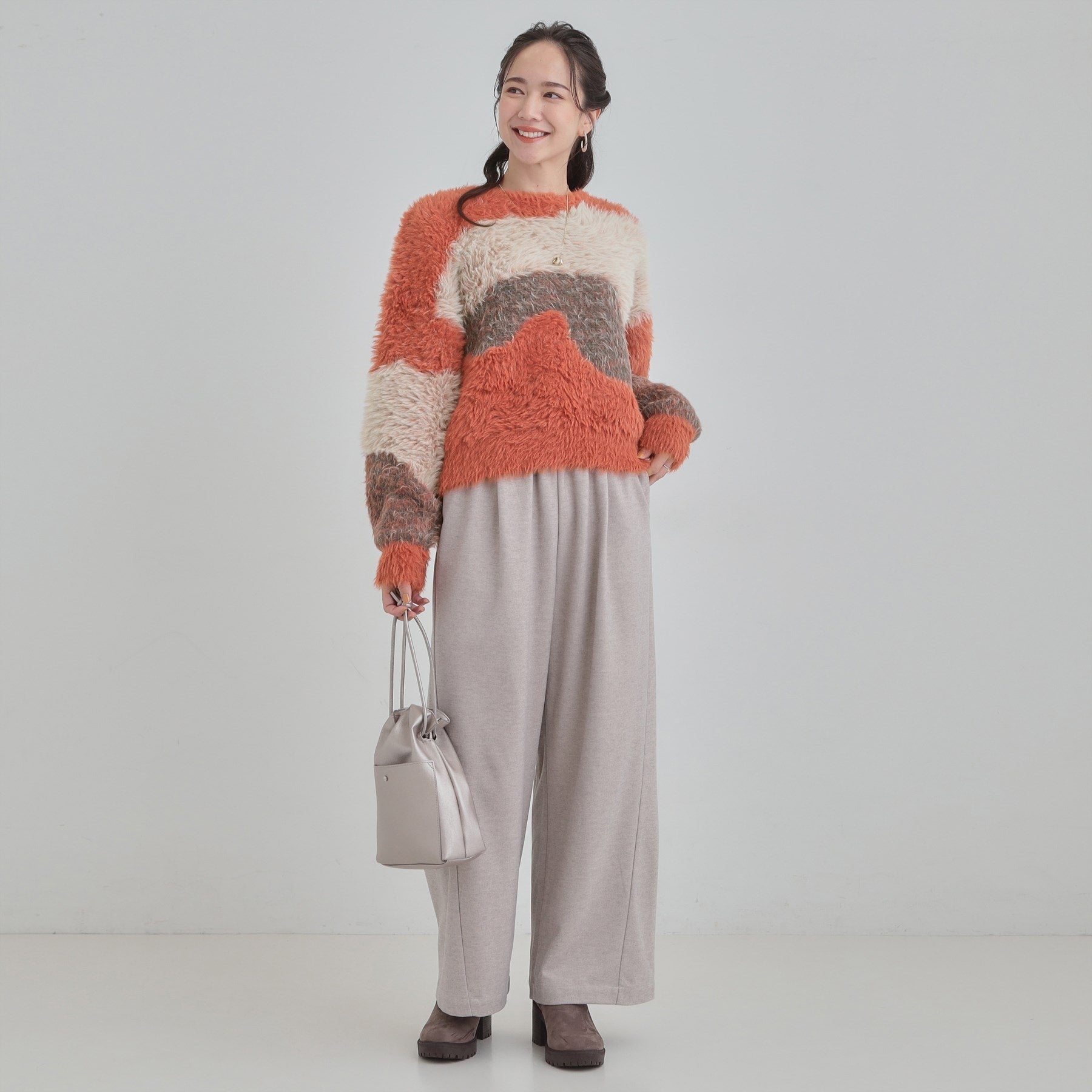 キューティーブロンド Cutie Blonde 柄アソート ロングフェザーニット （グリーン(725)） グリーン(725)