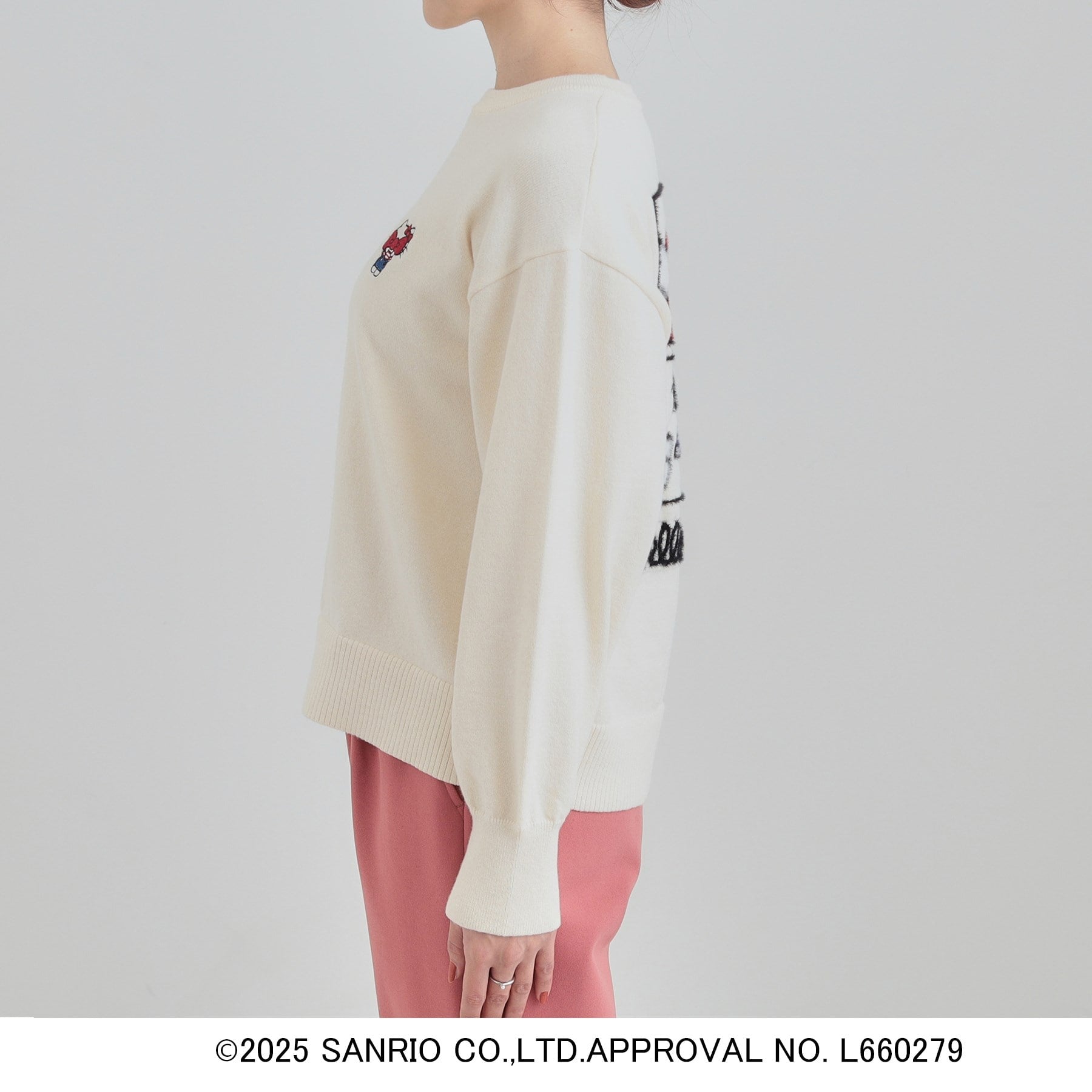 キューティーブロンド Cutie Blonde 【HELLO KITTY コラボ】スウェットライクニット （オフホワイト(203)） オフホワイト(203)