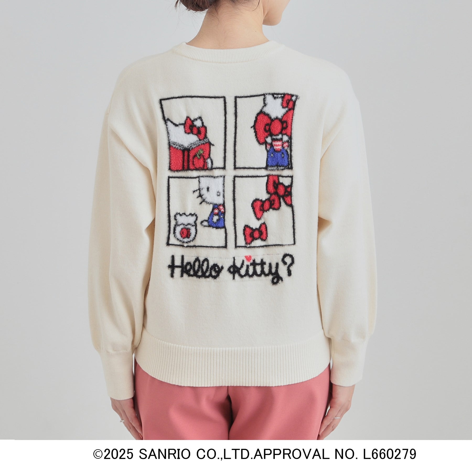 キューティーブロンド Cutie Blonde 【HELLO KITTY コラボ】スウェットライクニット （オフホワイト(203)） オフホワイト(203)