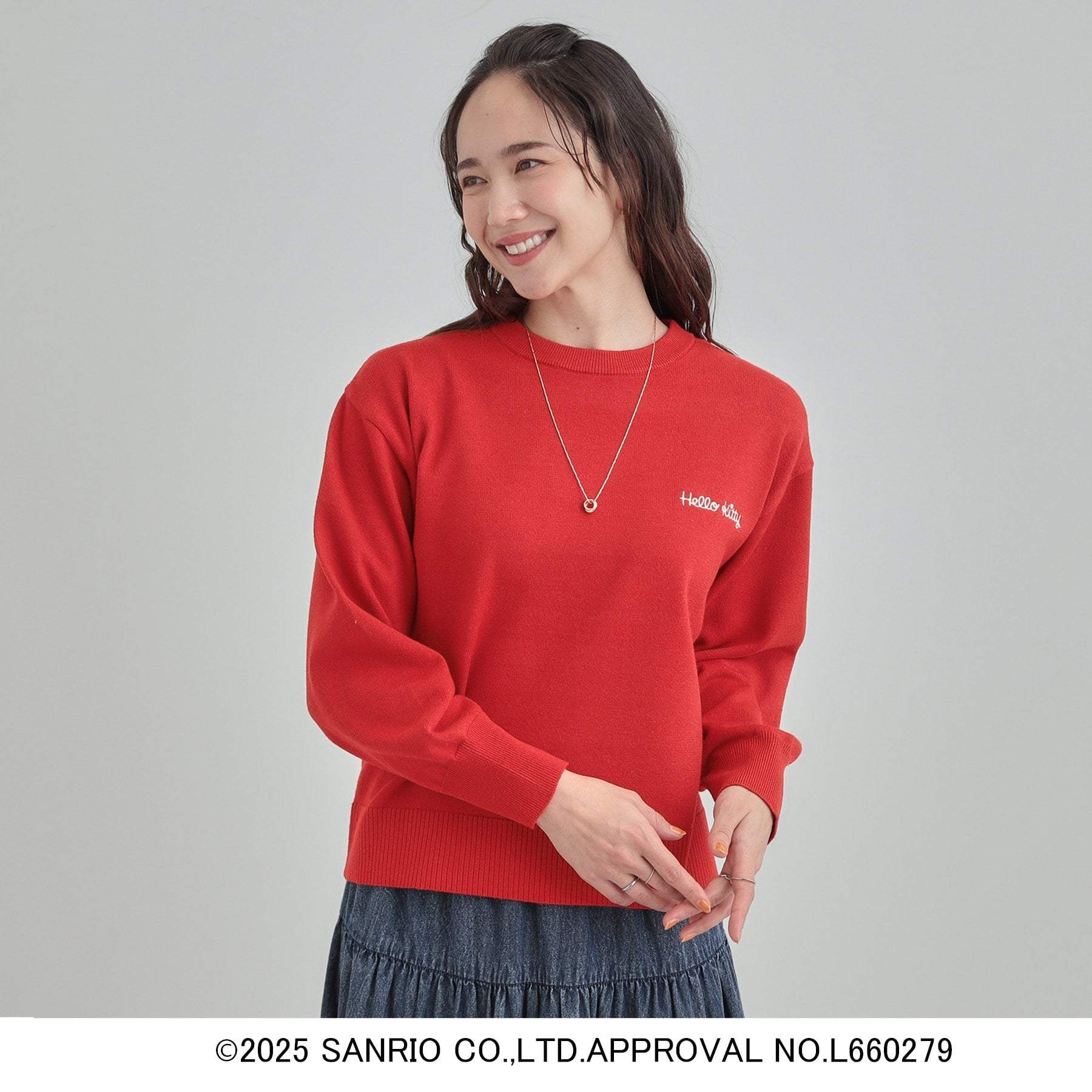 キューティーブロンド Cutie Blonde 【HELLO KITTY コラボ】スウェットライクニット （オフホワイト(203)） オフホワイト(203)