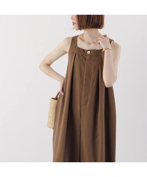 シアン トーキョー CYAN tokyo CYAN tokyo サロペット 501341 オールインワン ノースリーブ （BROWN/ブラウン） BROWN/ブラウン