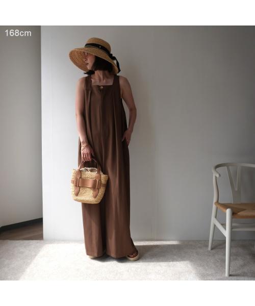 シアン トーキョー CYAN tokyo CYAN tokyo サロペット 501341 オールインワン ノースリーブ （BROWN/ブラウン） BROWN/ブラウン