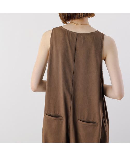 シアン トーキョー CYAN tokyo CYAN tokyo サロペット 501341 オールインワン ノースリーブ （BROWN/ブラウン） BROWN/ブラウン