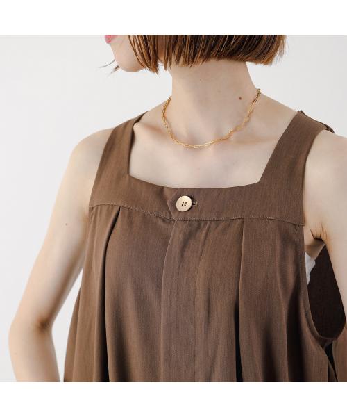 シアン トーキョー CYAN tokyo CYAN tokyo サロペット 501341 オールインワン ノースリーブ （BROWN/ブラウン） BROWN/ブラウン