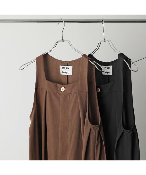 シアン トーキョー CYAN tokyo CYAN tokyo サロペット 501341 オールインワン ノースリーブ （BROWN/ブラウン） BROWN/ブラウン