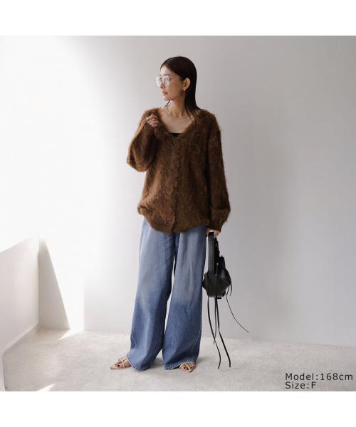 シアン トーキョー CYAN tokyo CYAN tokyo カーディガン 504379 シャギー ニット （BROWN/ブラウン） BROWN/ブラウン