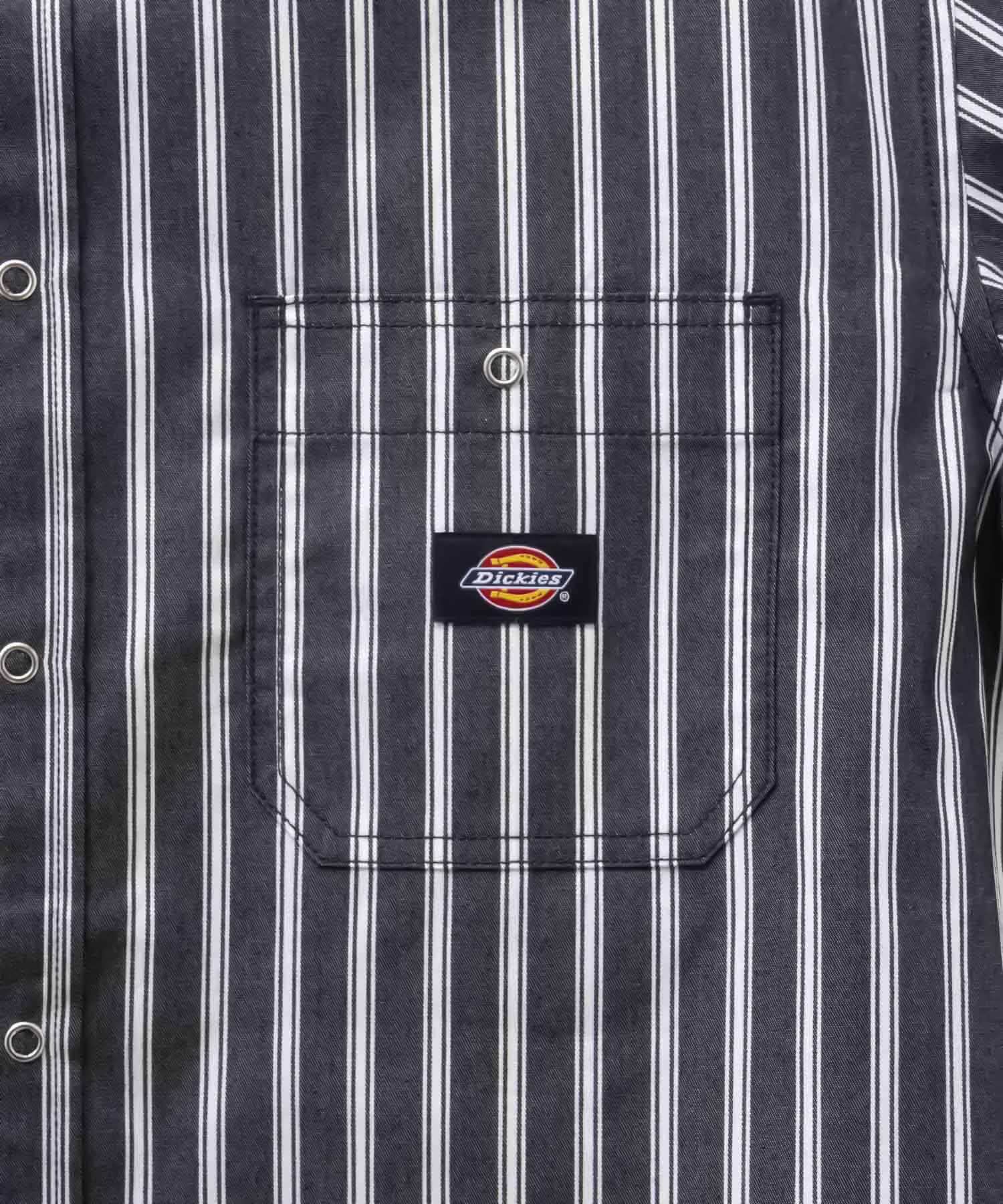 ディッキーズ Dickies リングドットシャツ （チャコール） チャコール