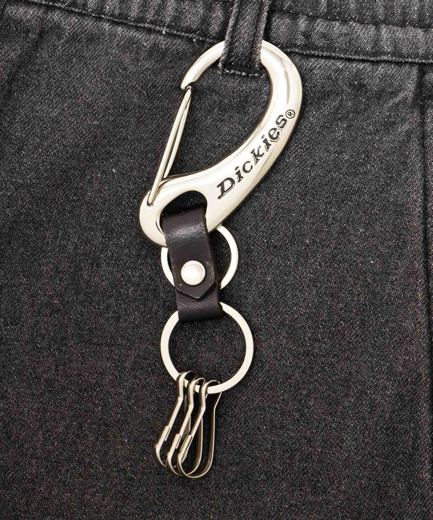 ディッキーズ Dickies カラビナキーホルダー （シルバー×レッド） シルバー×レッド