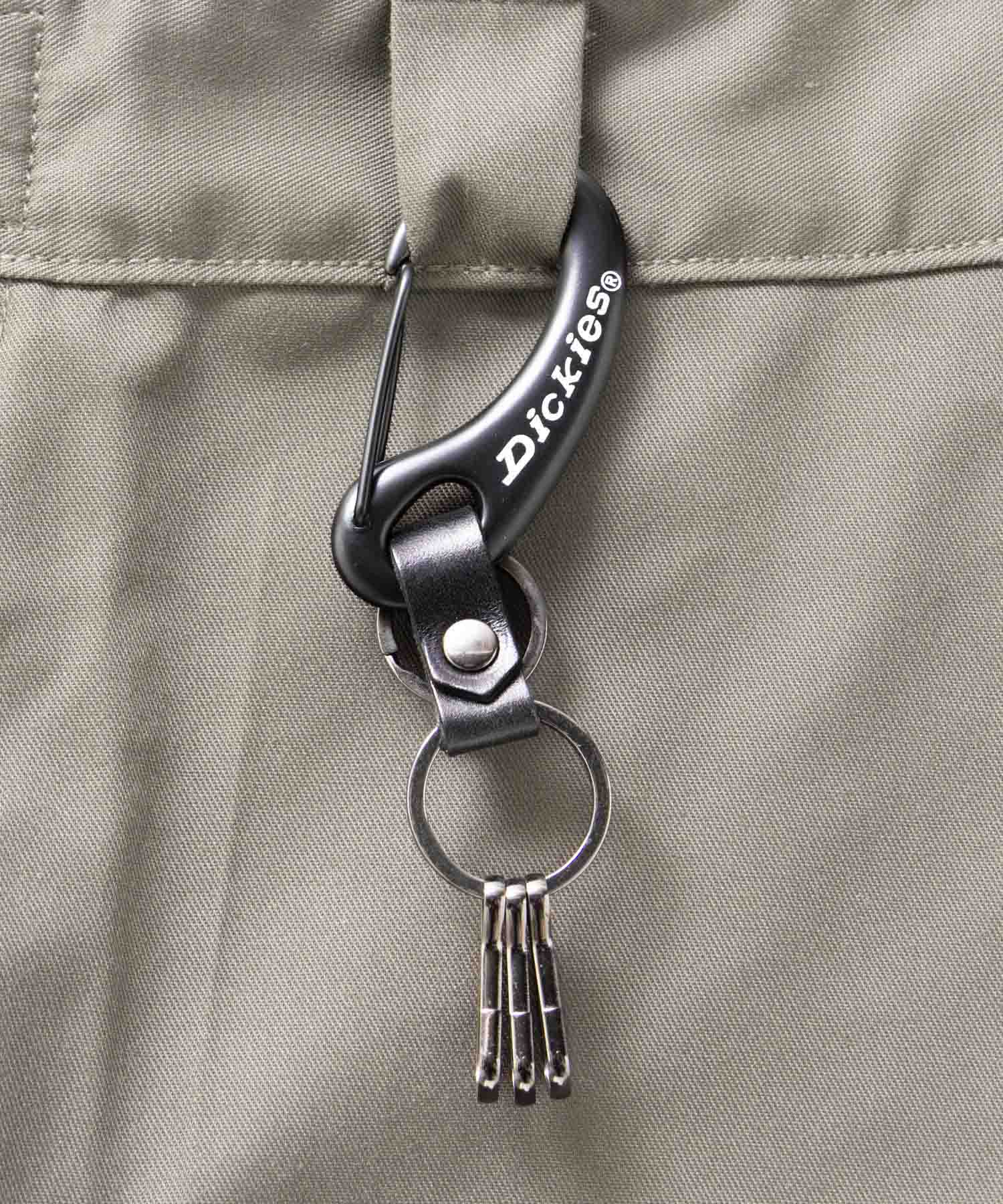 ディッキーズ Dickies カラビナキーホルダー （シルバー×レッド） シルバー×レッド