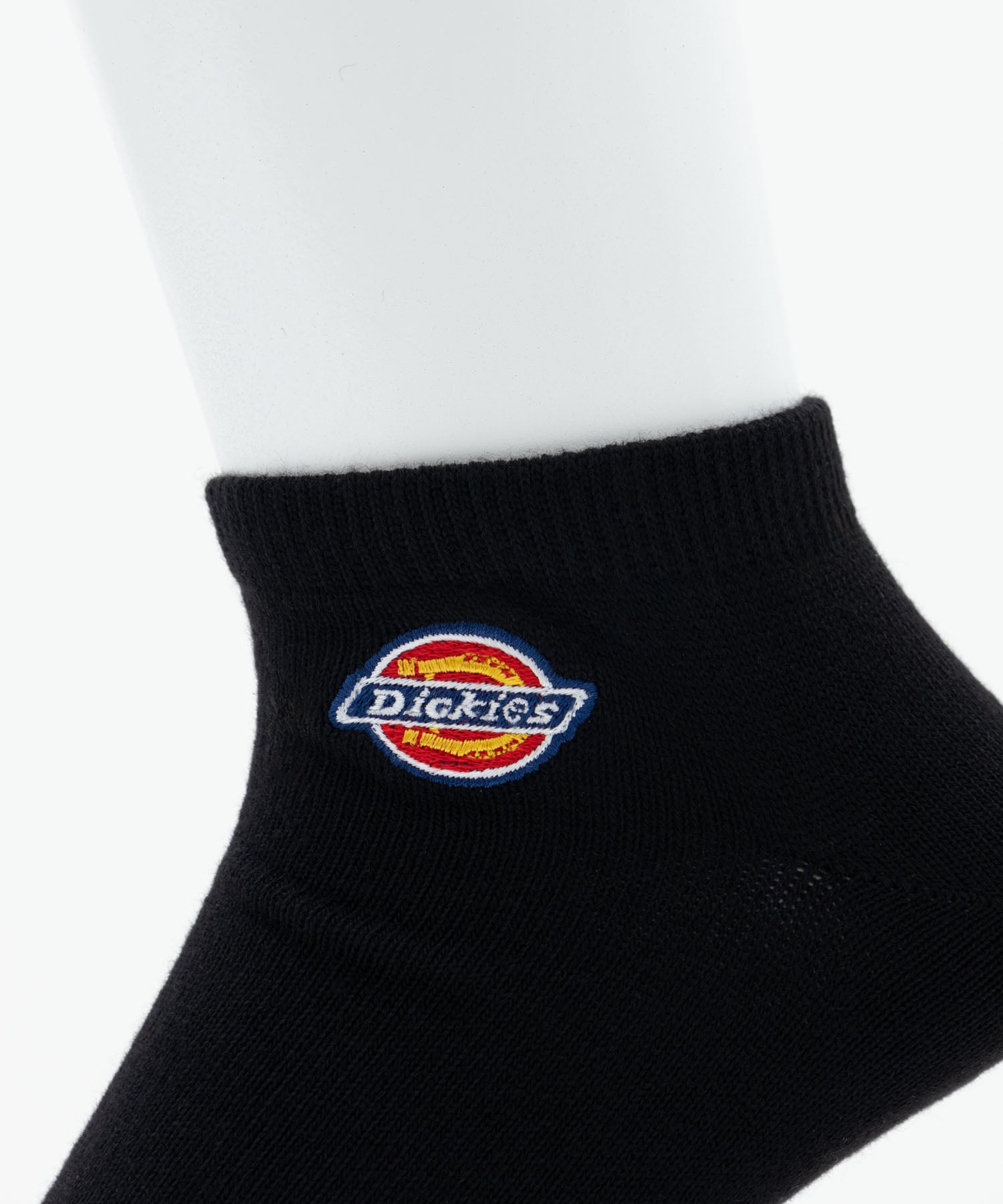 ディッキーズ Dickies アンクルソックス ロゴ平編み刺繍 3足組 （ブラック） ブラック