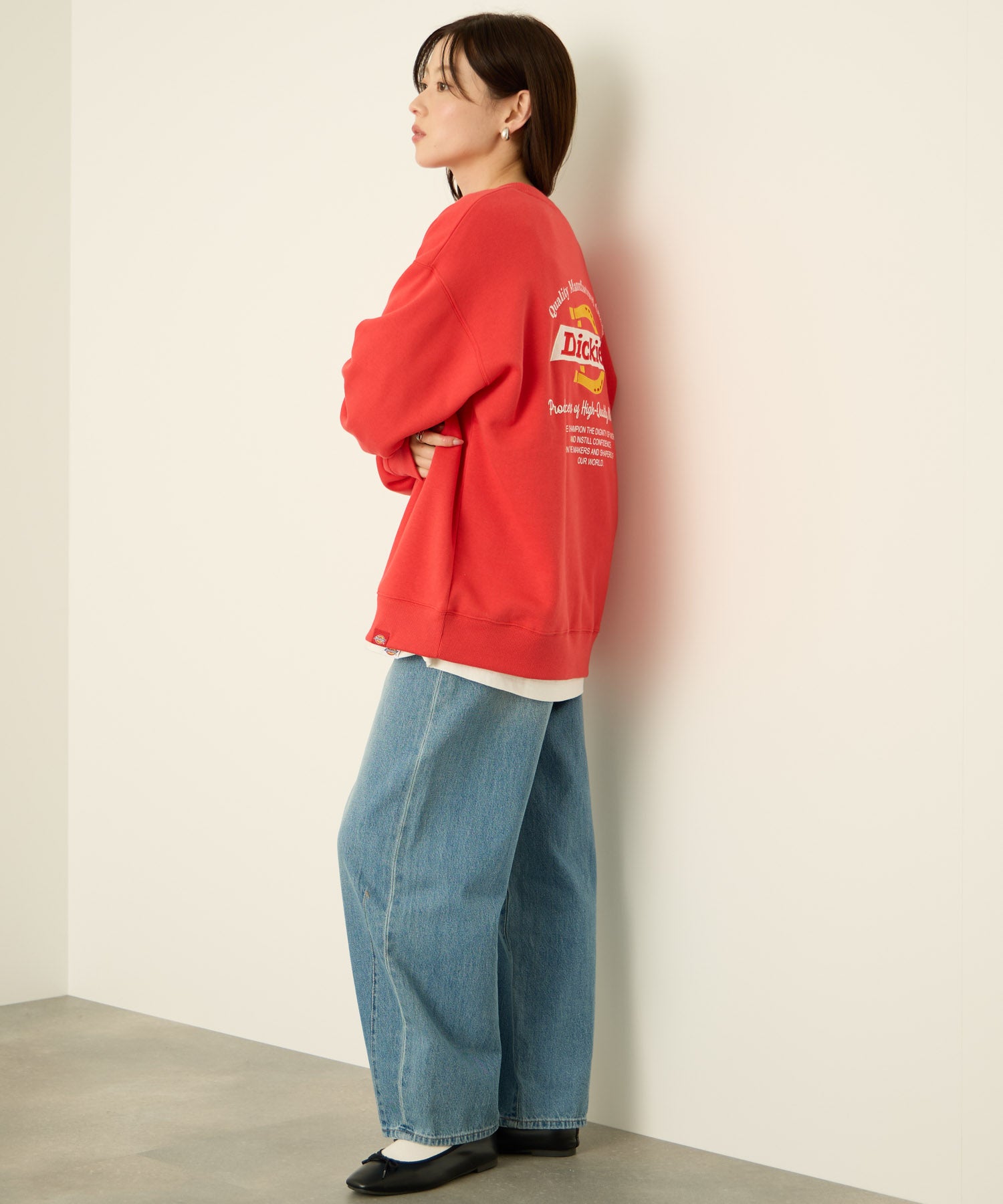 ディッキーズ Dickies 裏起毛刺繍トレーナー （グリーン） グリーン