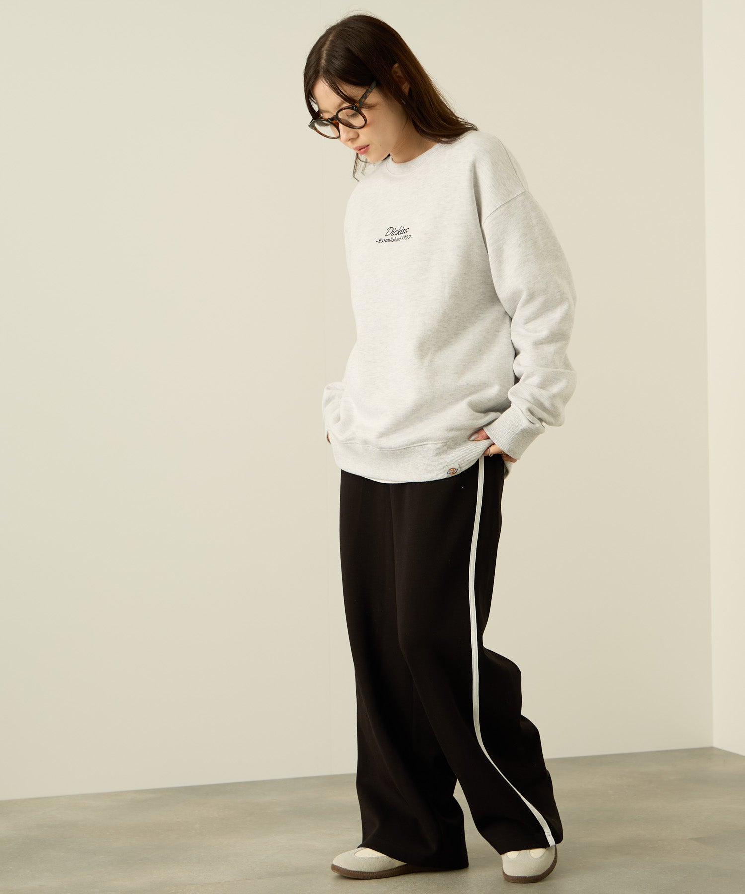 ディッキーズ Dickies 裏起毛刺繍トレーナー （グリーン） グリーン
