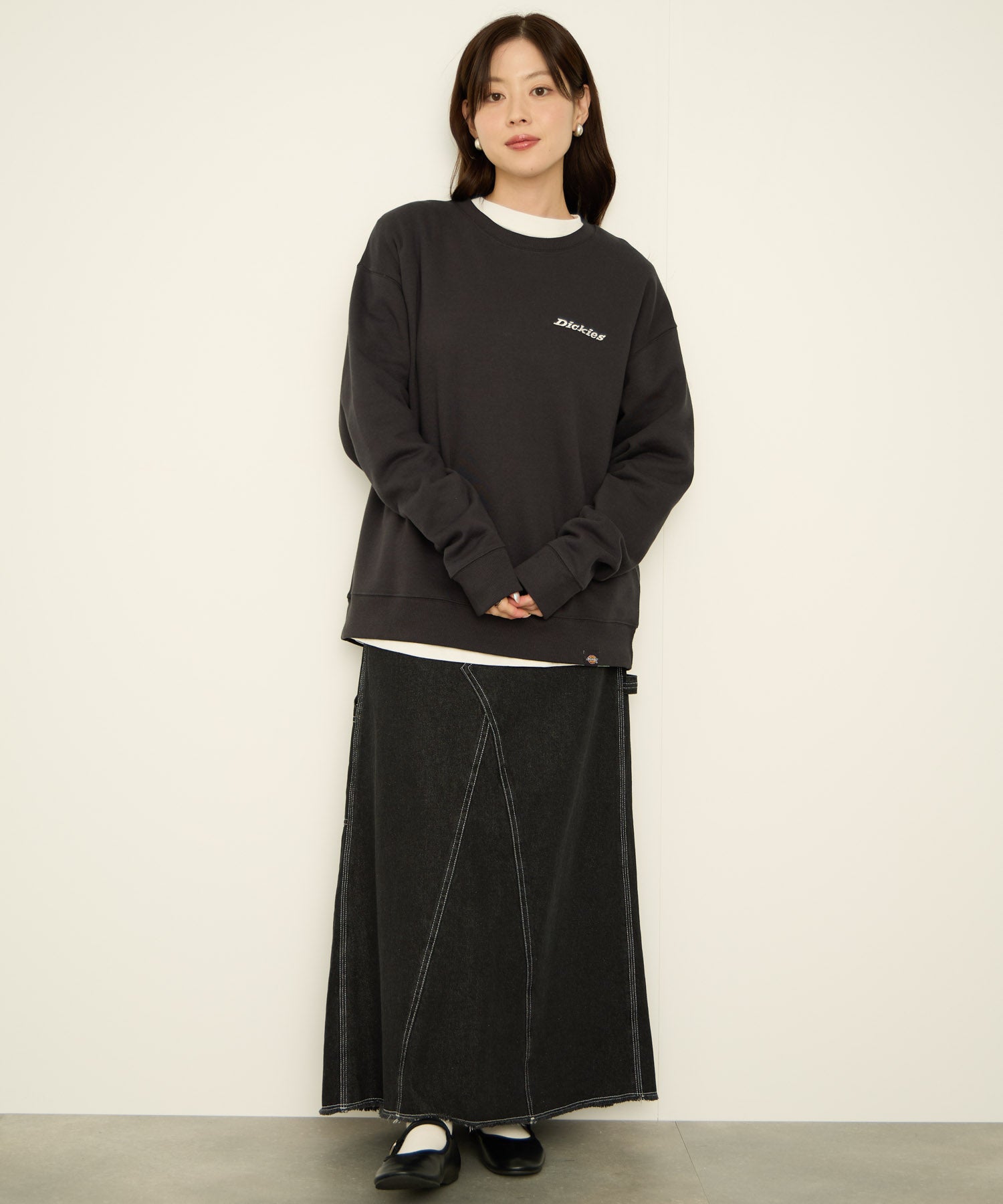 ディッキーズ Dickies 裏起毛刺繍トレーナー （グリーン） グリーン
