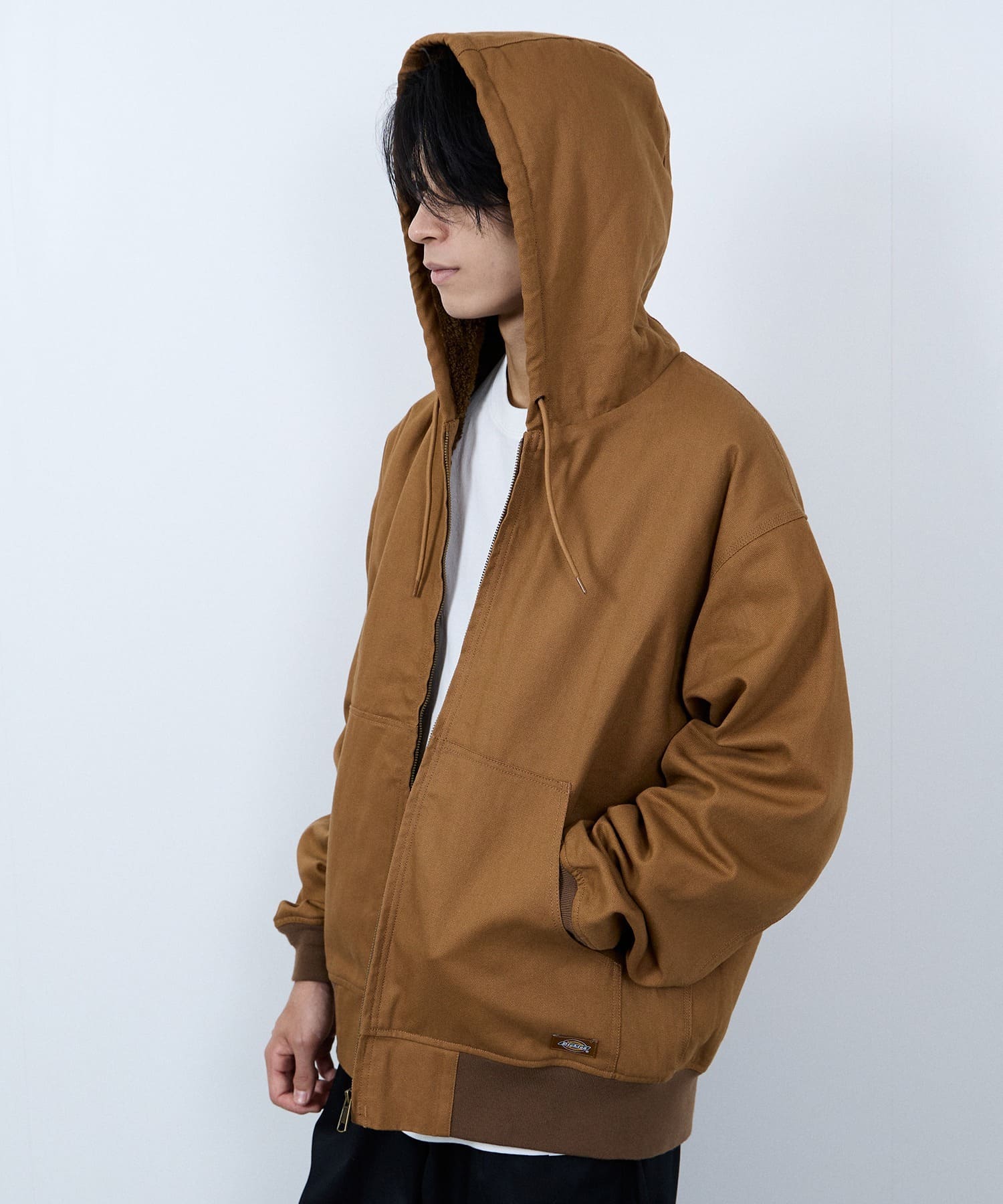 ディッキーズ Dickies 裏ボアジップパーカージャケット （キャメル） キャメル