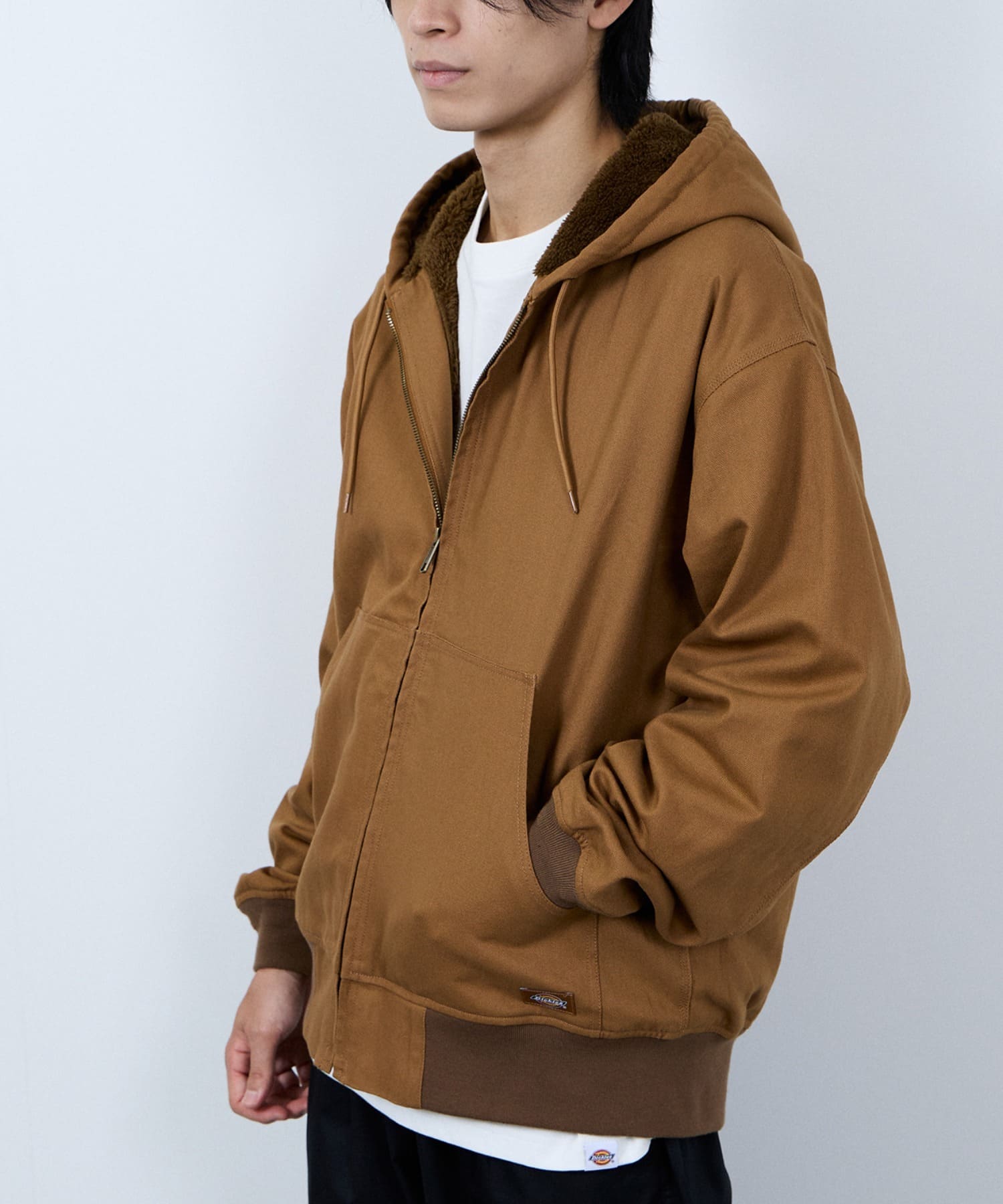 ディッキーズ Dickies 裏ボアジップパーカージャケット （キャメル） キャメル