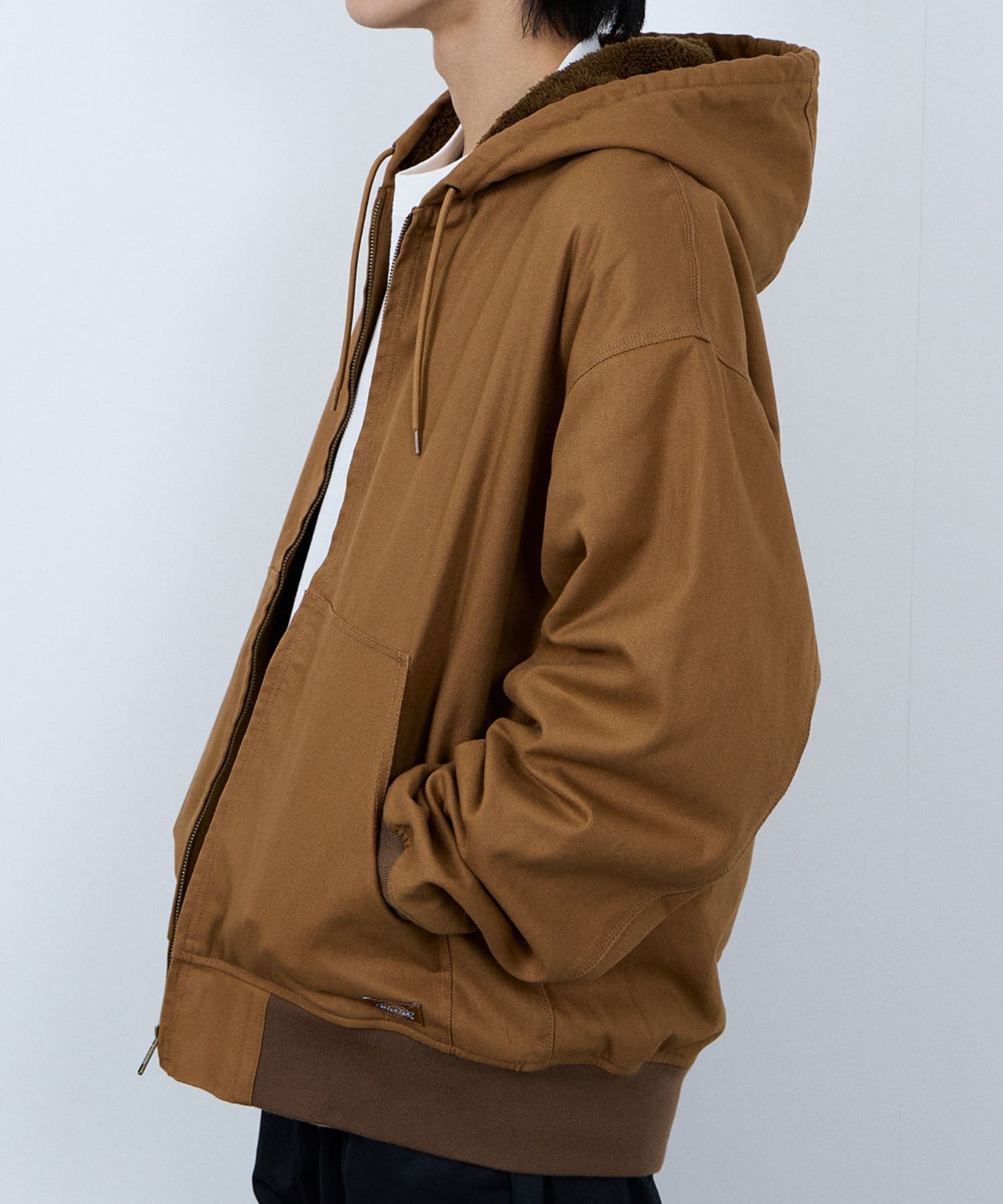 ディッキーズ Dickies 裏ボアジップパーカージャケット （キャメル） キャメル