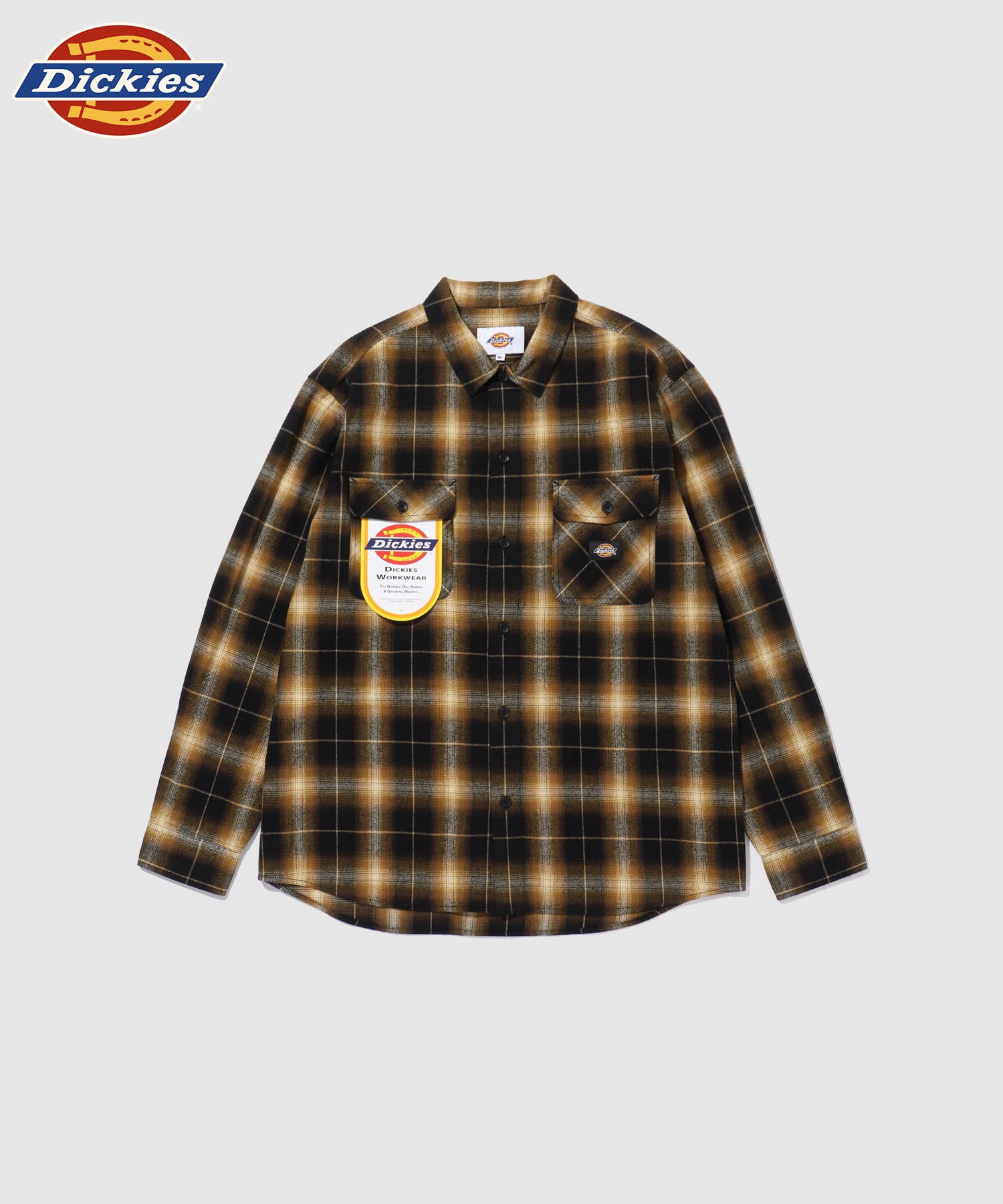 ディッキーズ Dickies チェックワークシャツ （グリーン） グリーン