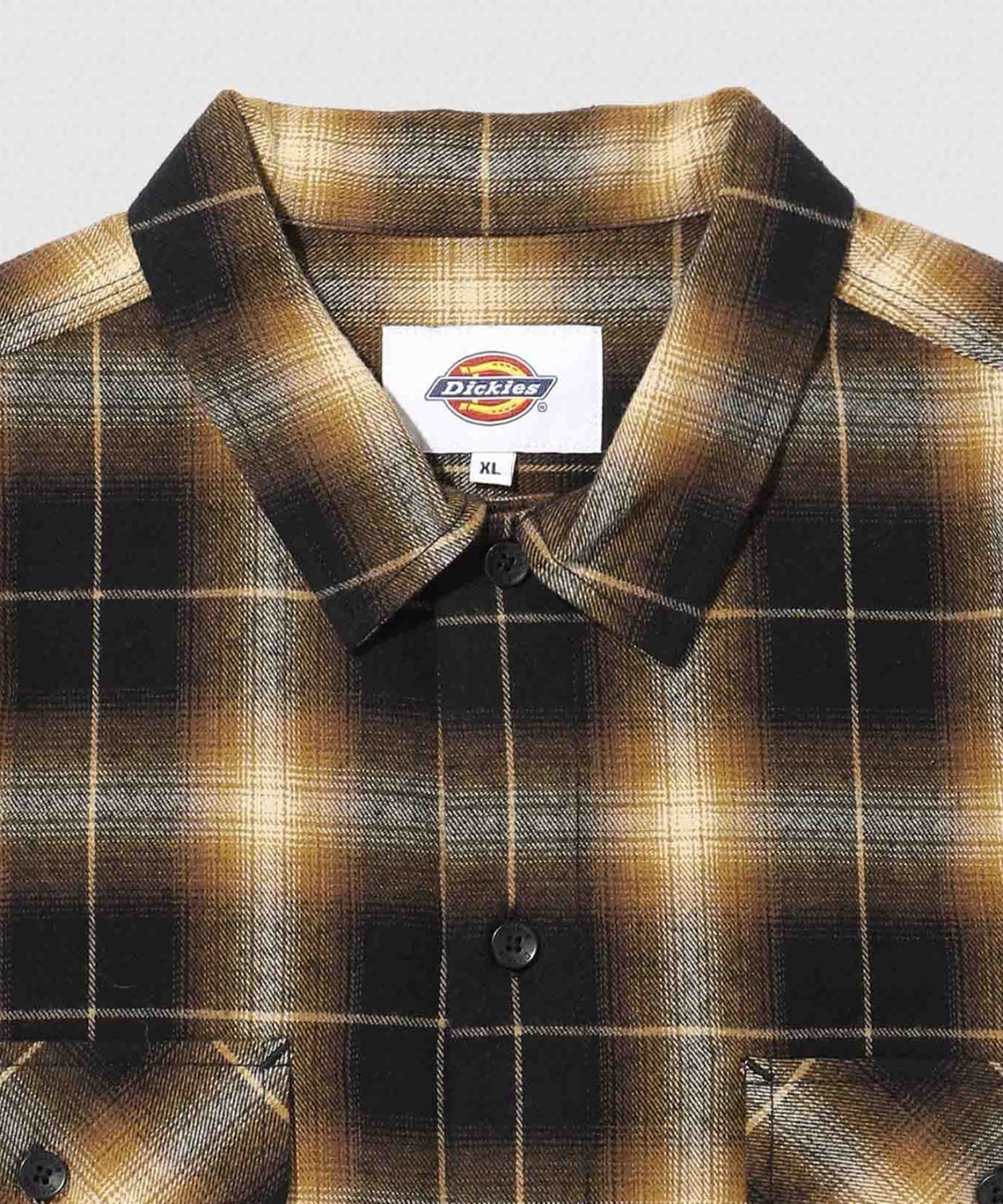 ディッキーズ Dickies チェックワークシャツ （グリーン） グリーン