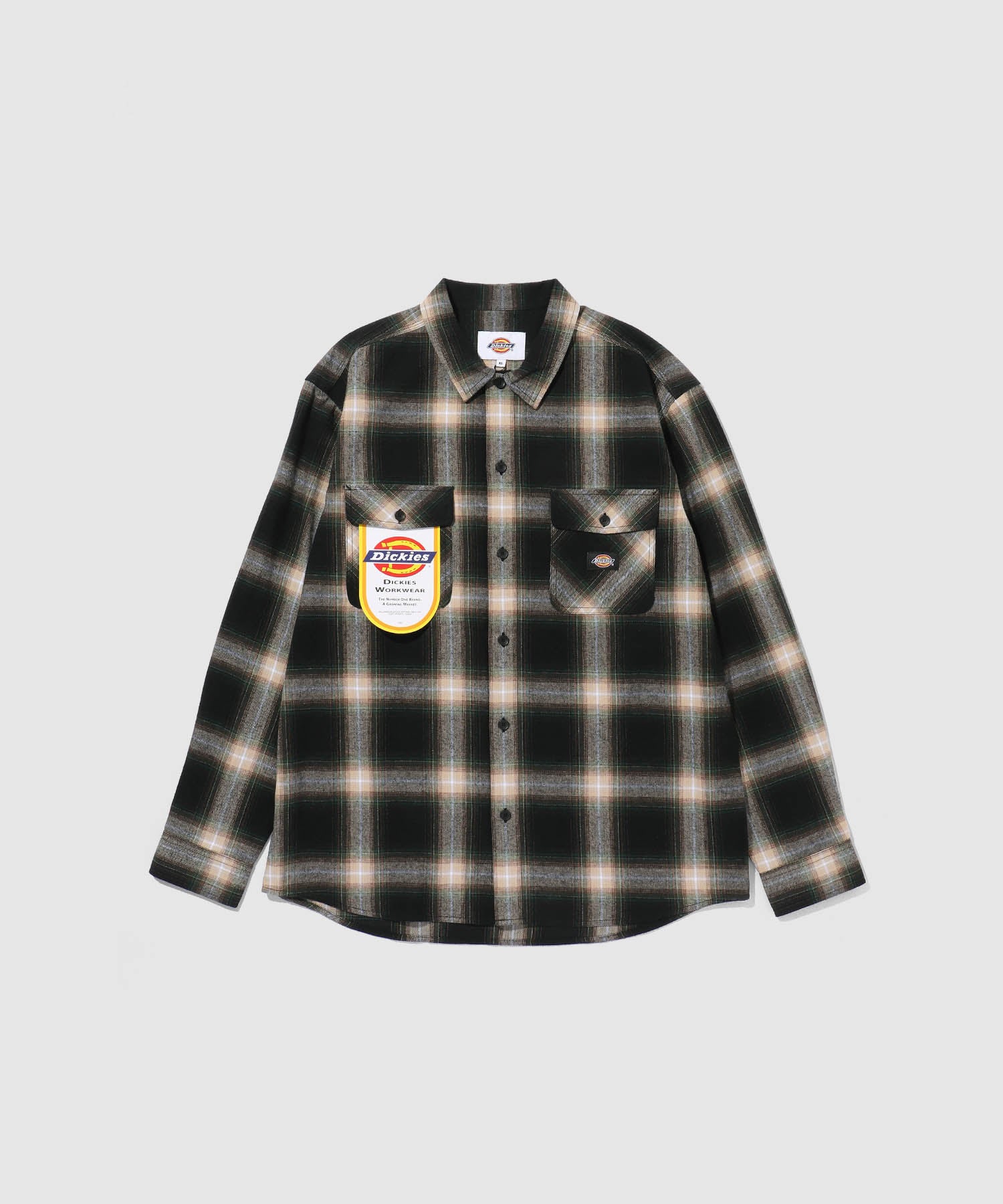ディッキーズ Dickies チェックワークシャツ （ブラック） ブラック