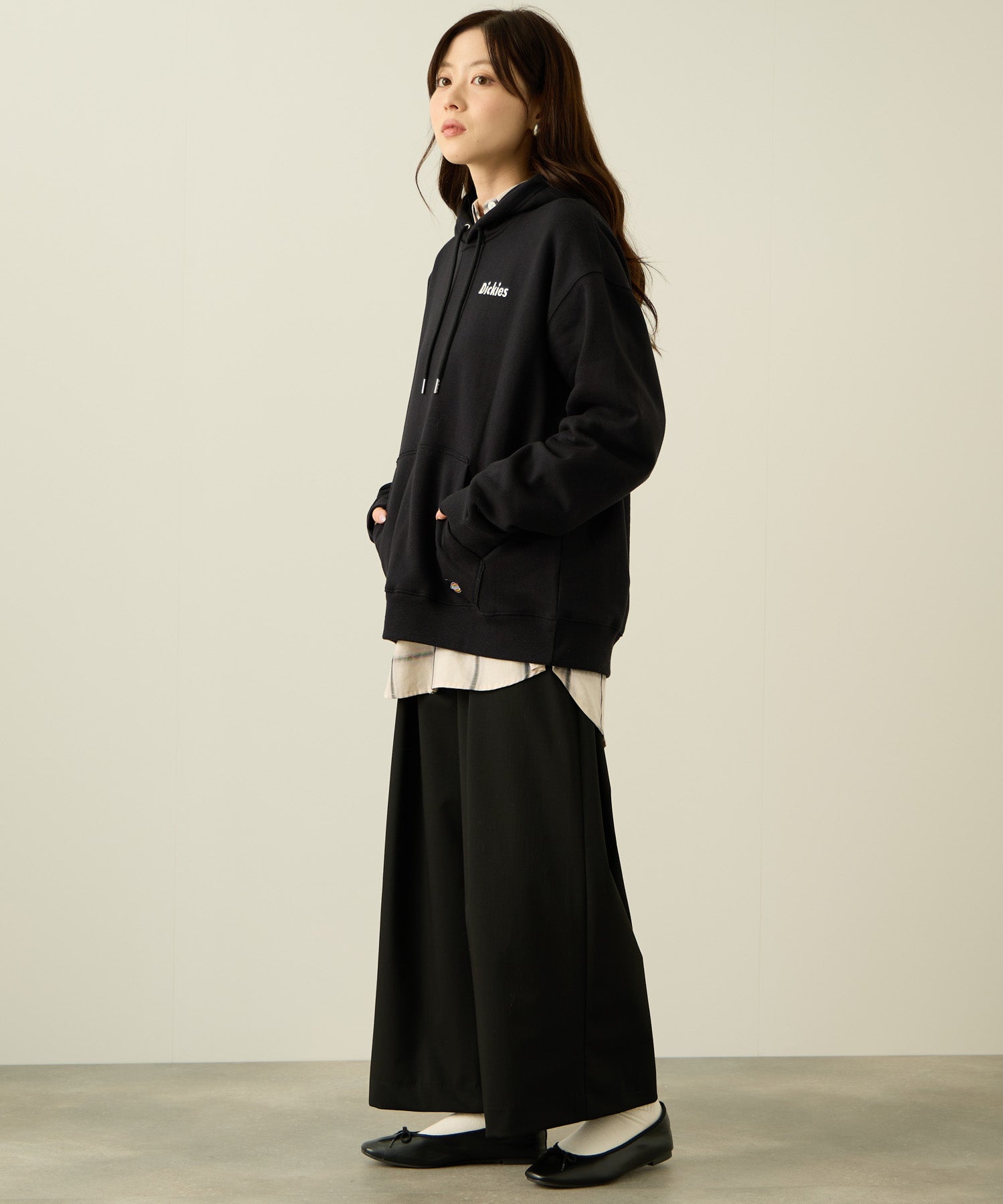 ディッキーズ Dickies 裏起毛刺繍パーカー （アッシュ） アッシュ