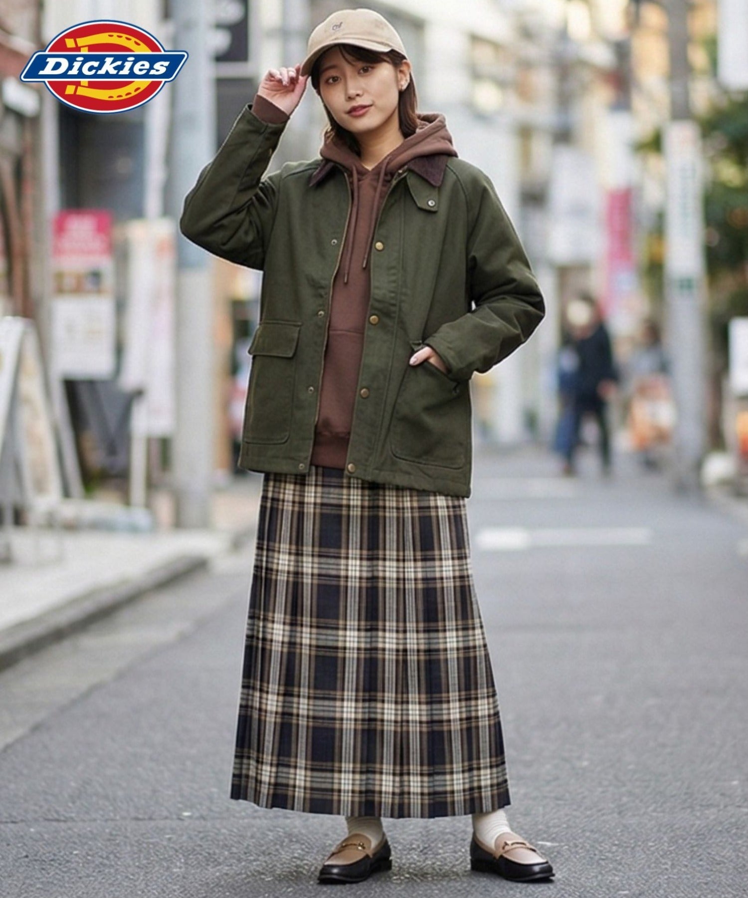 ディッキーズ Dickies 襟コーデュロイ ダックキャンバス ワークジャケット（ブラック） ブラック