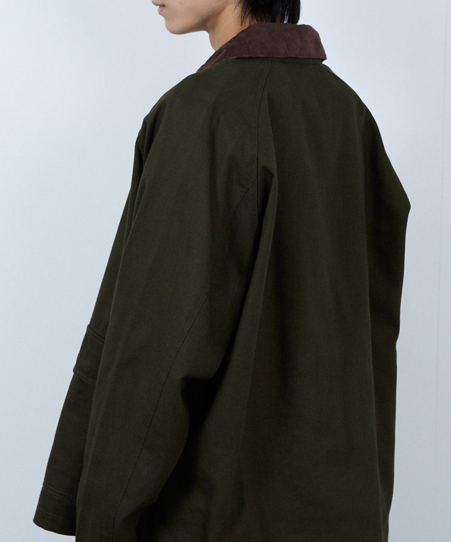 ディッキーズ Dickies 襟コーデュロイ ダックキャンバス ワークジャケット（ブラック） ブラック